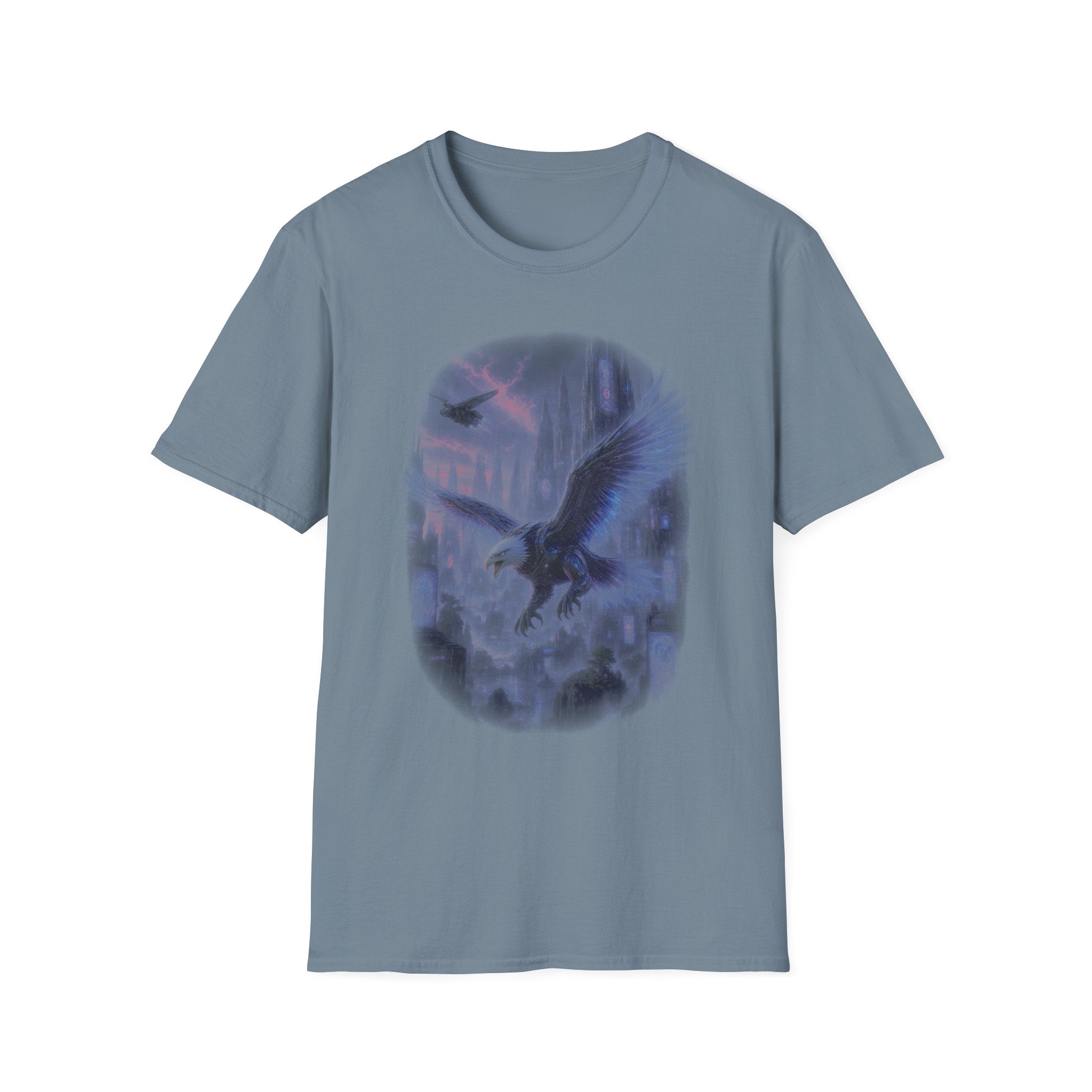 Raven Moon T-Shirt — Mystical Electric Eagle Graphic Tee