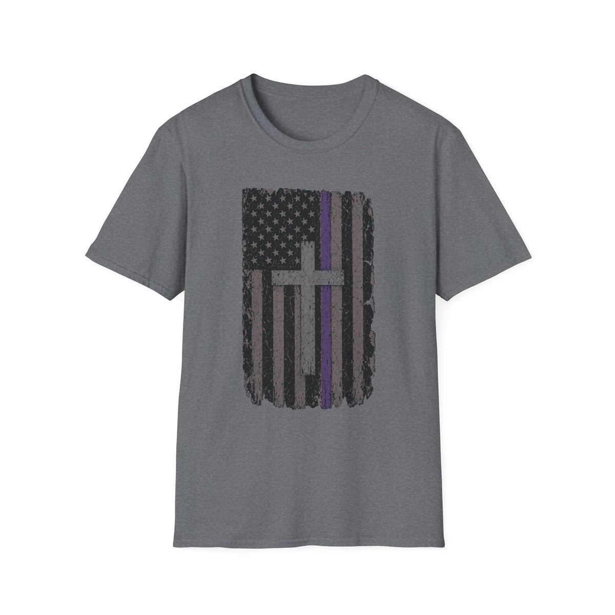 Thin Purple Line American Flag T-Shirt — Faith-Based Security Personnel Support Tee