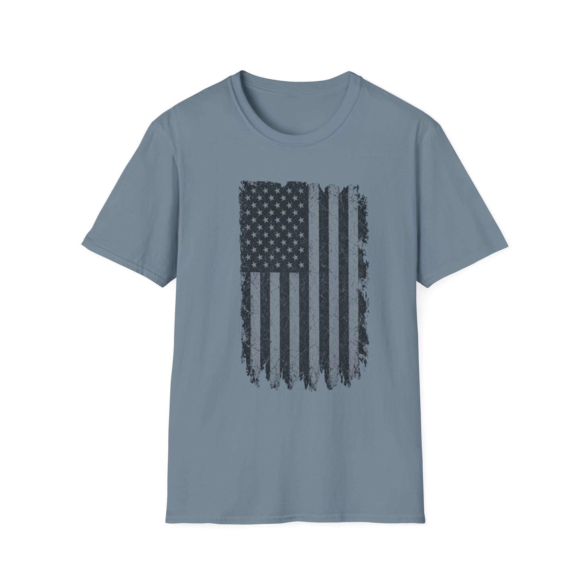 Distressed American Flag T‑Shirt — Vintage Grunge USA Graphic Tee