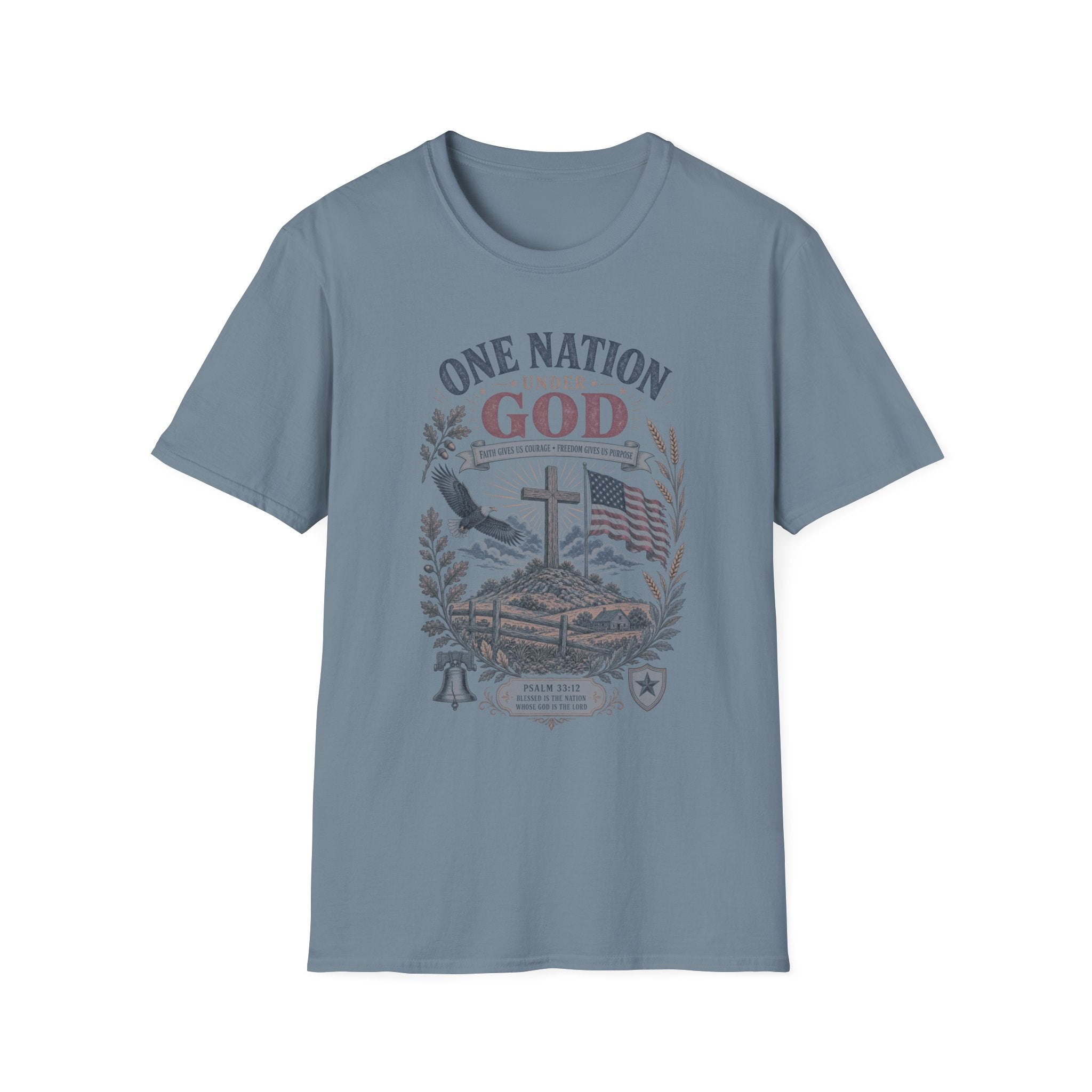 One Nation Under God T-Shirt — Patriotic Christian Graphic Tee