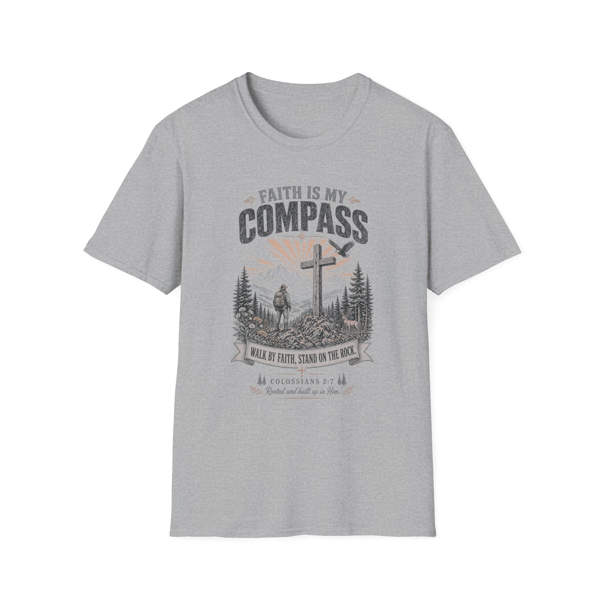 Faith Is My Compass T-Shirt — Christian Inspirational Graphic Tee