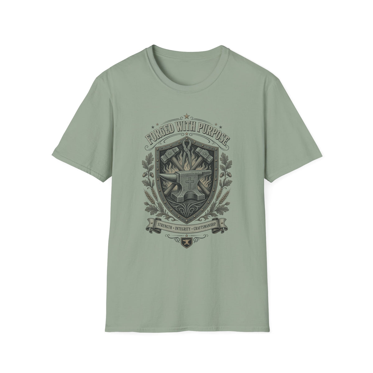 T-Shirt - "Forged With Purpose" Forge & Anvil Blacksmith Graphic Tee
