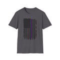 Distressed Thin Purple Line American Flag T-Shirt — Support Security Personnel Tribute Tee