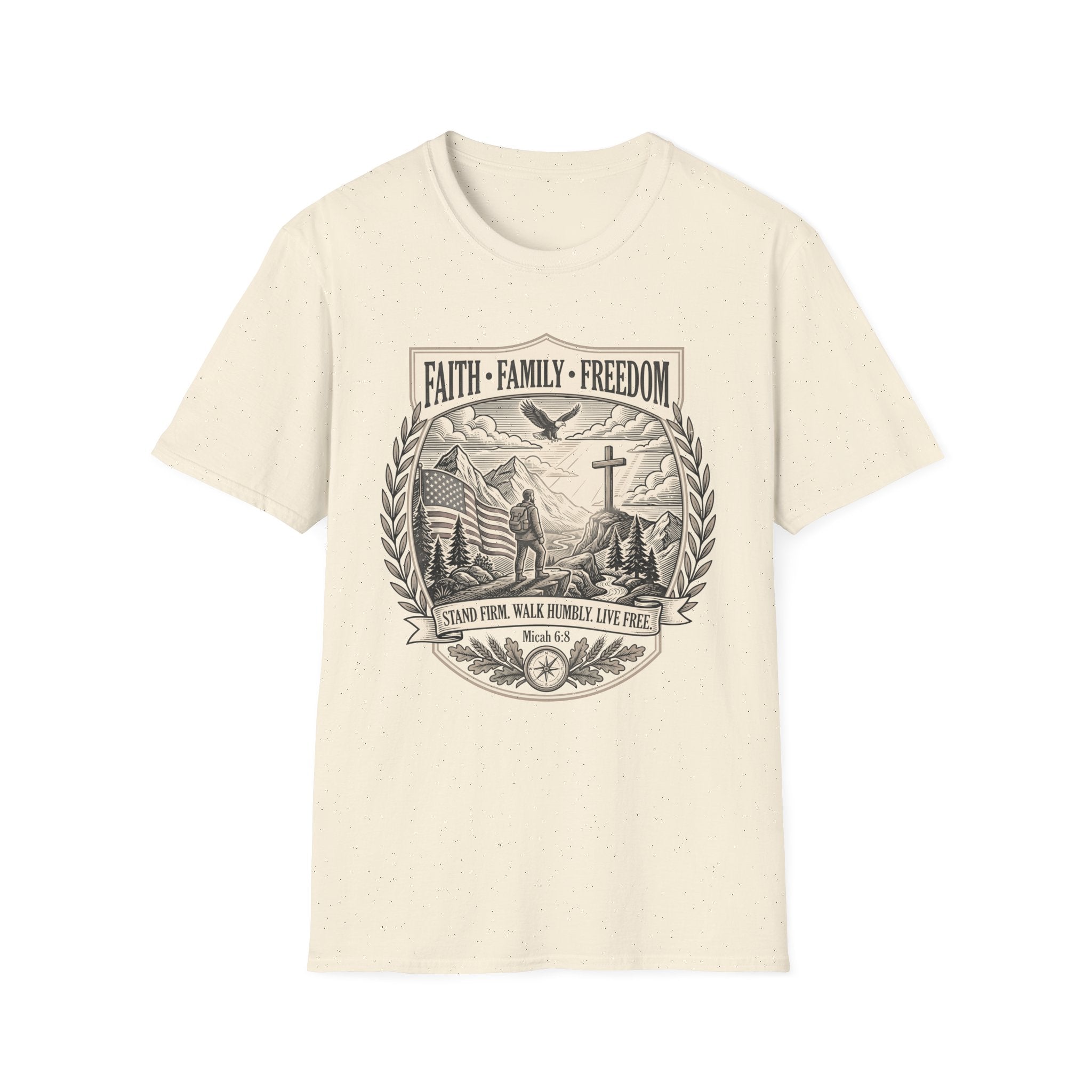 Faith • Family • Freedom T-Shirt — Patriotic Christian Graphic Tee