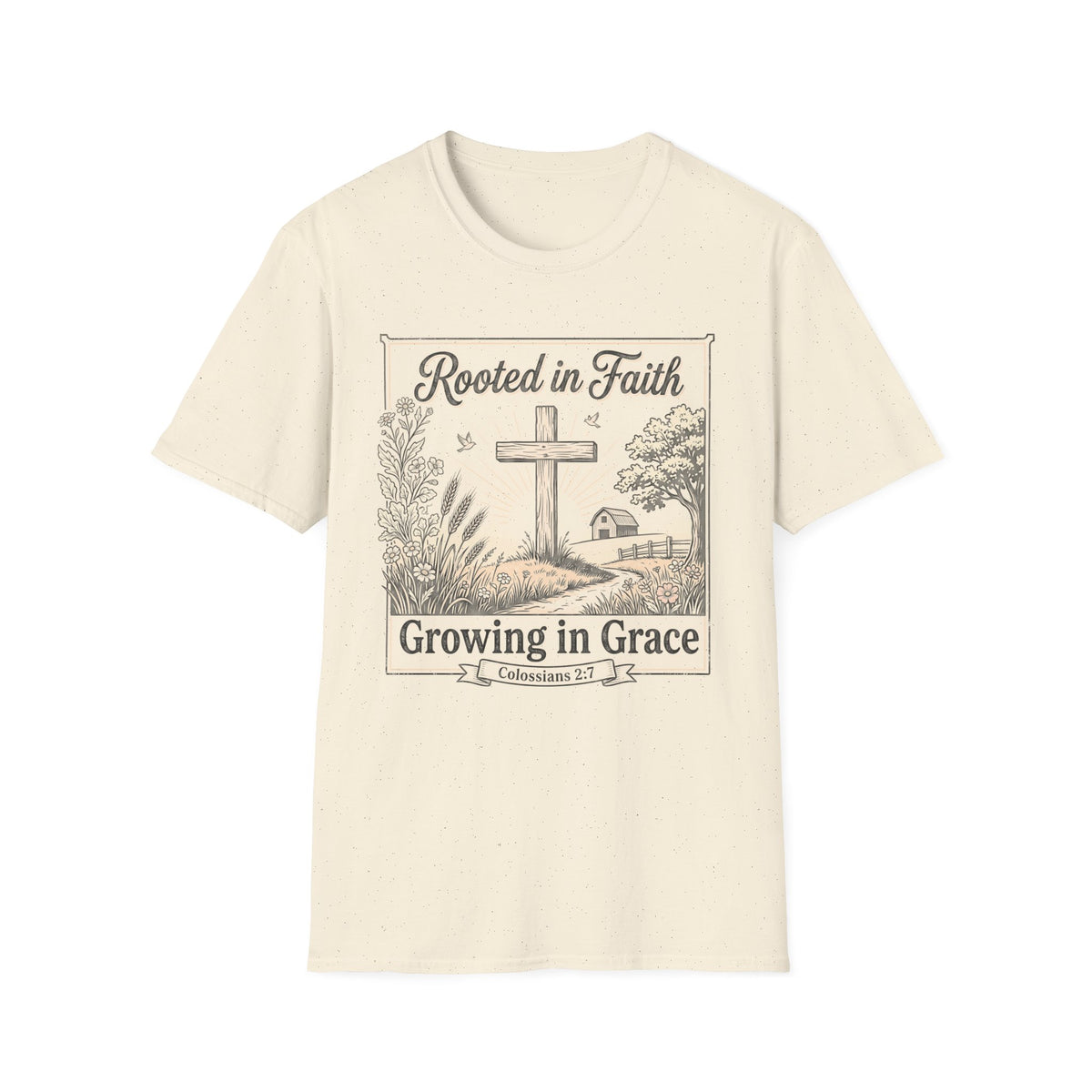 Rooted in Faith T-Shirt — "Growing in Grace" Christian Tee