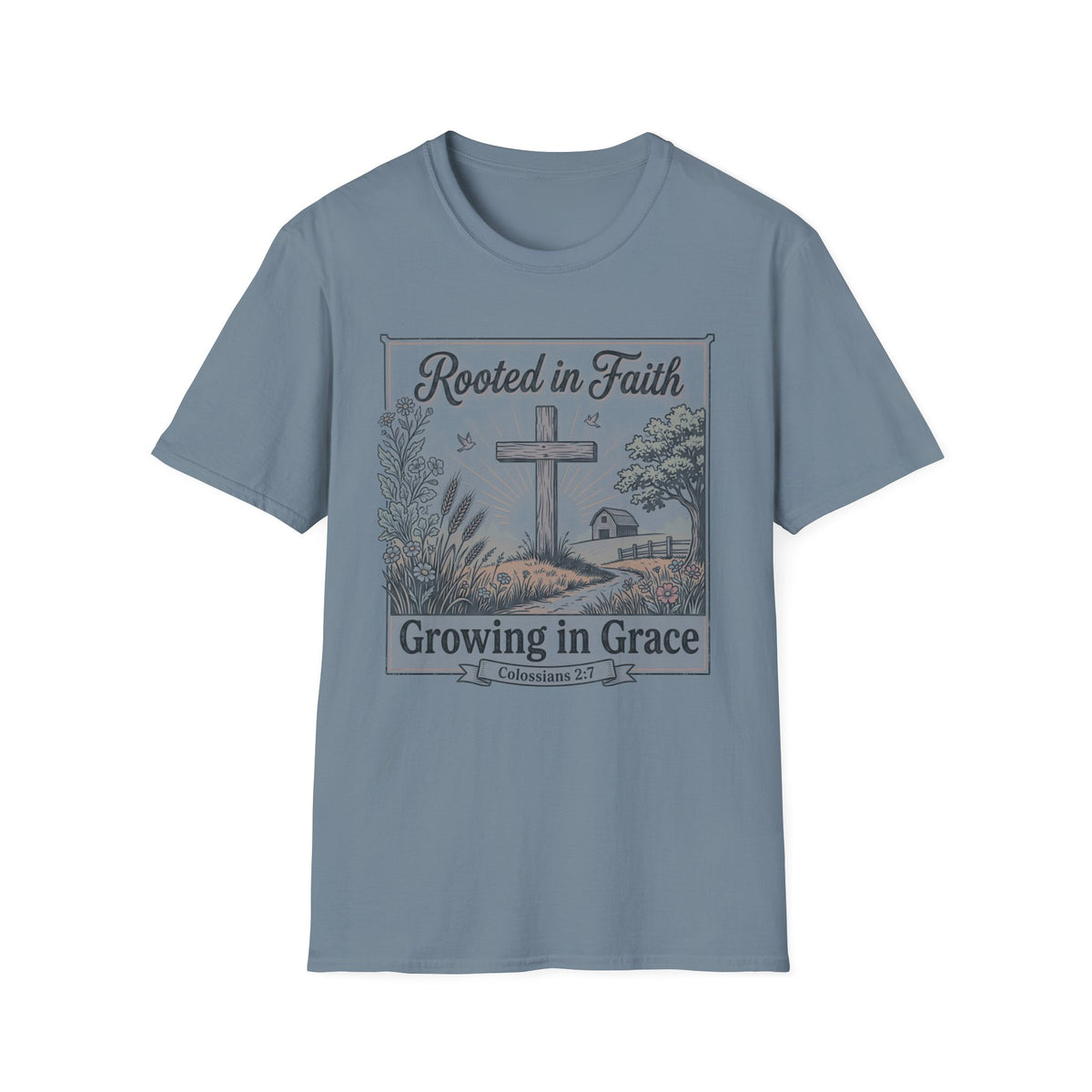 Rooted in Faith T-Shirt — "Growing in Grace" Christian Tee