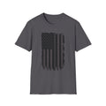 Distressed Thin Gray Line American Flag T-Shirt — Supports Corrections Officers