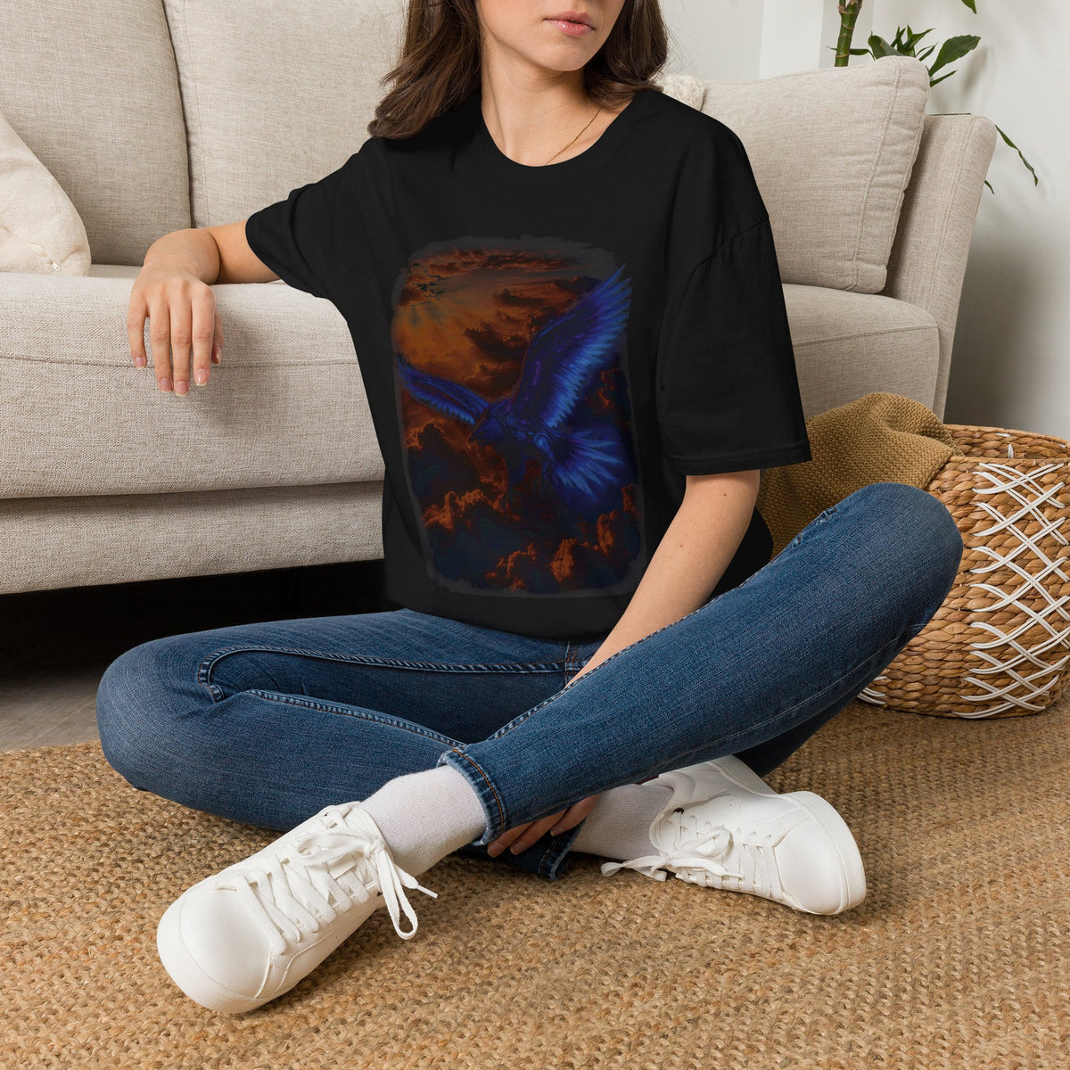 Ethereal Eagle T‑Shirt — Vintage Sky Wings Graphic Tee