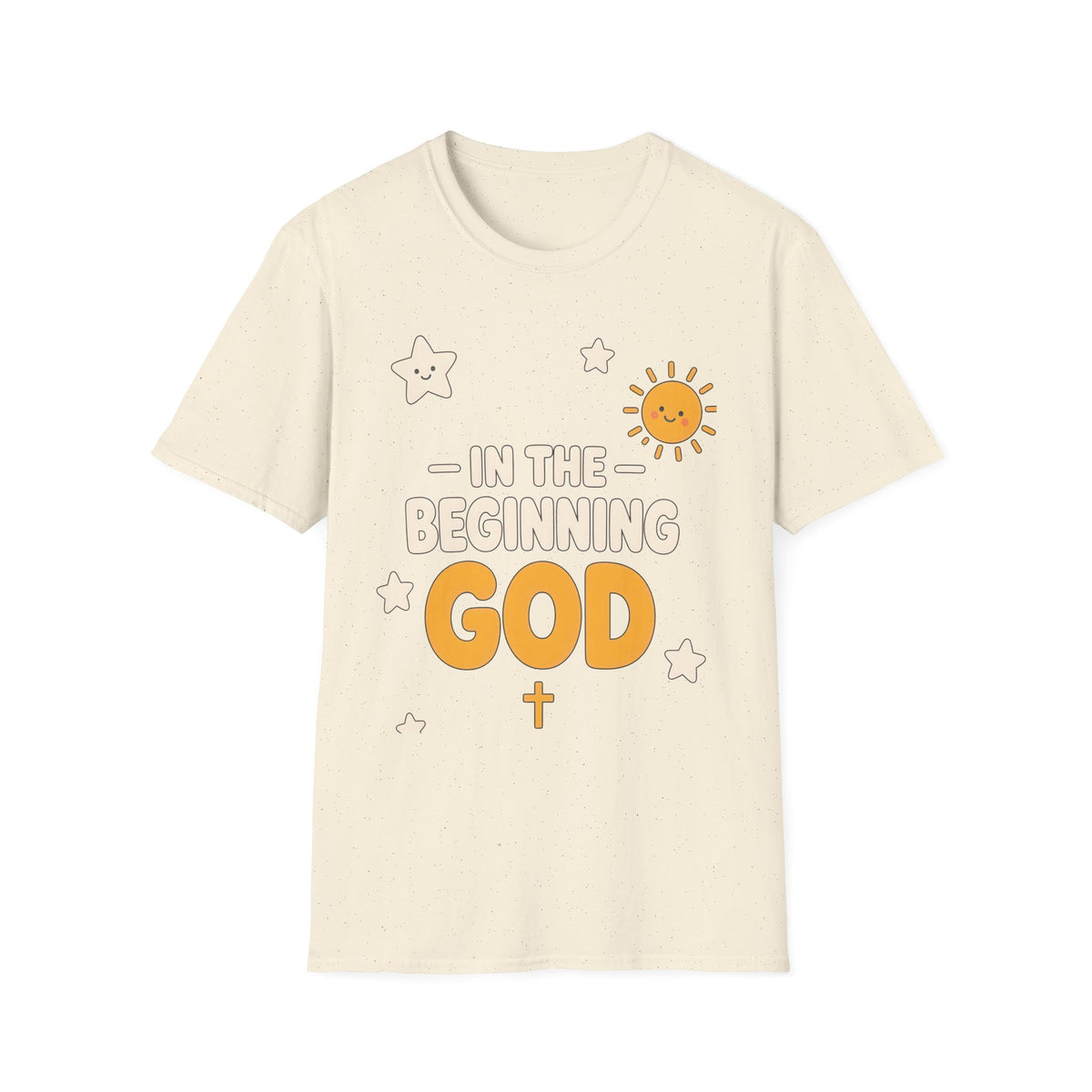 "In the Beginning God" Cute Sunny Faith Graphic