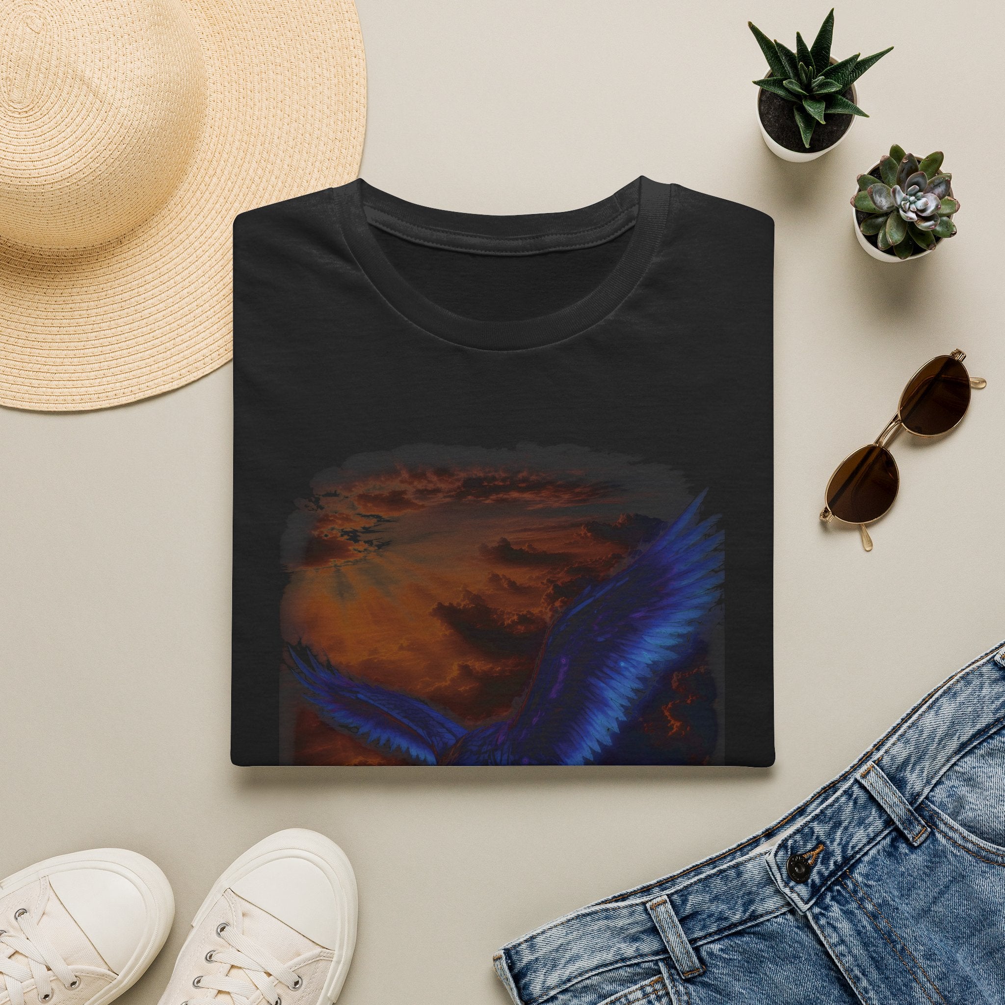Ethereal Eagle T‑Shirt — Vintage Sky Wings Graphic Tee