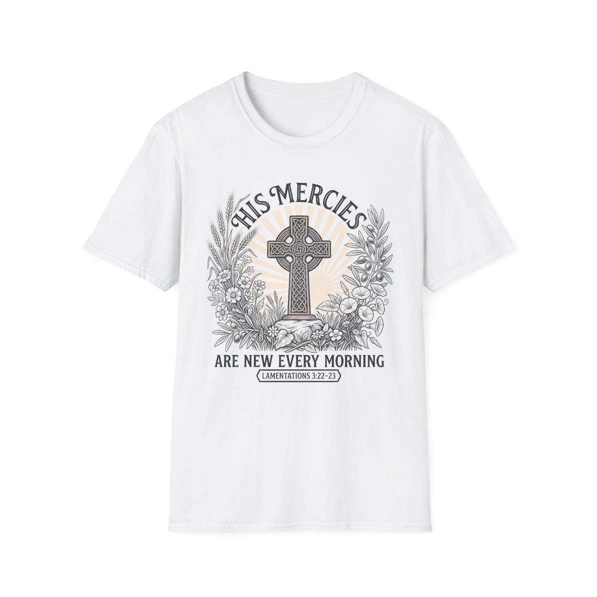 His Mercies T-Shirt — "His Mercies Are New Every Morning" Christian Faith Tee