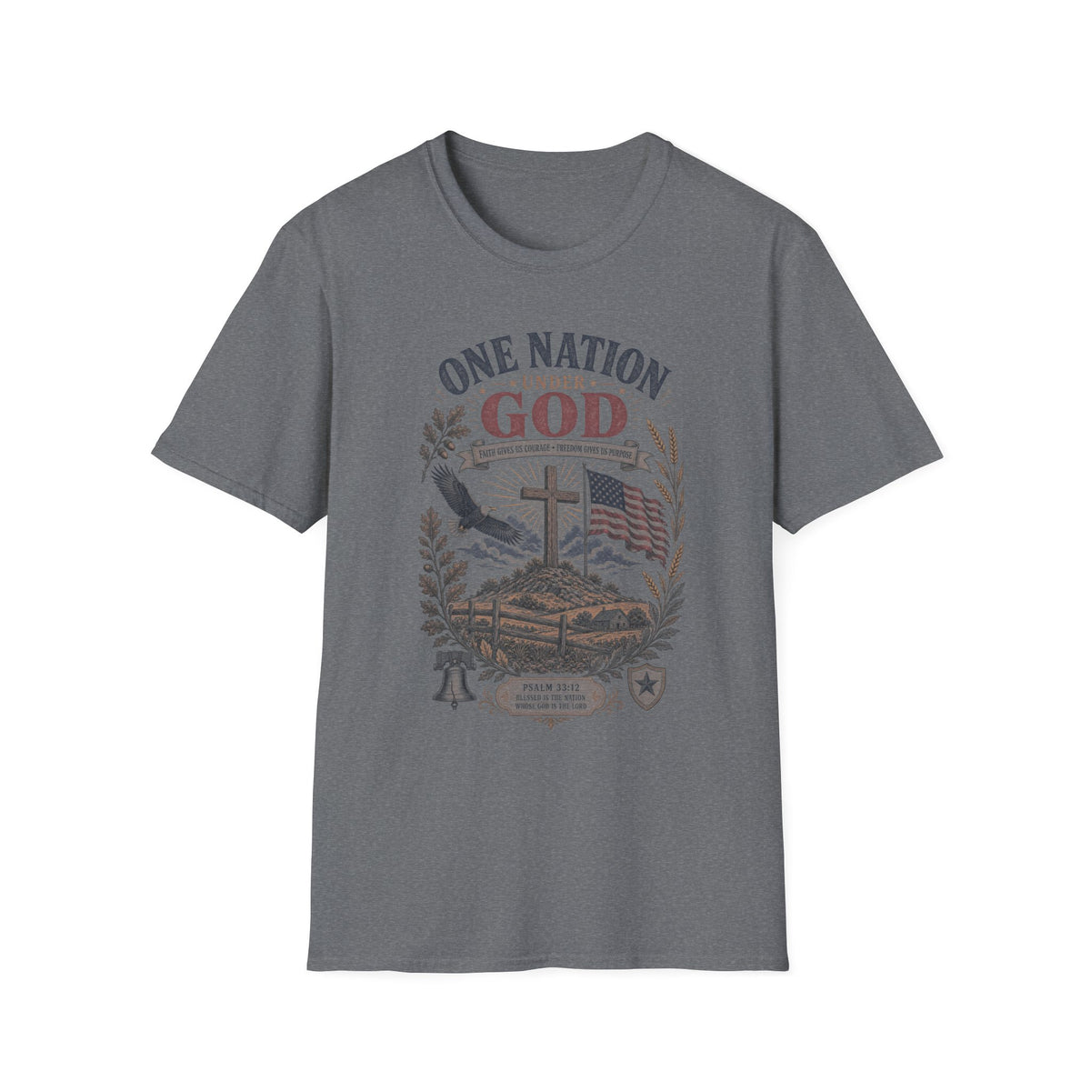 One Nation Under God T-Shirt — Patriotic Christian Graphic Tee