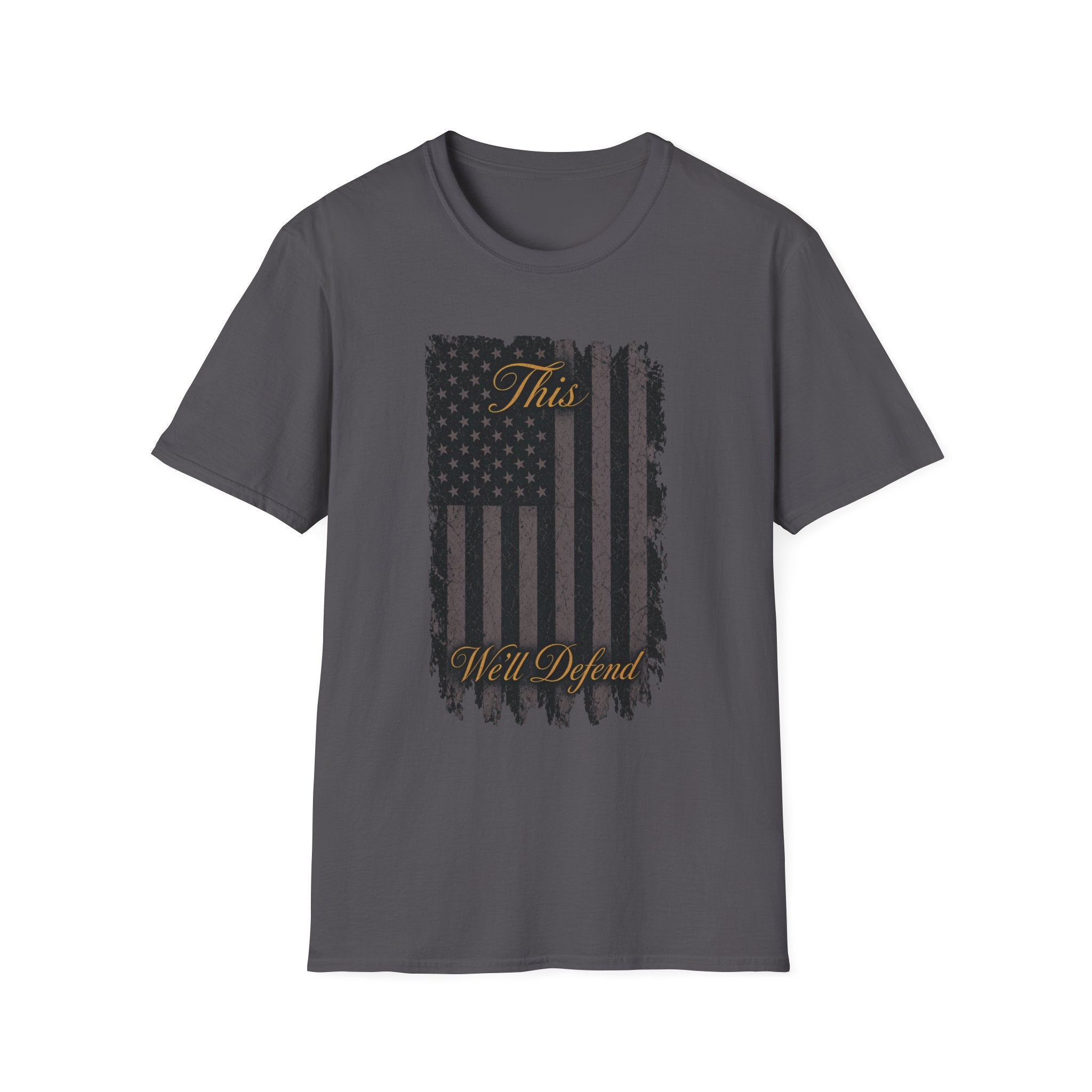 Distressed American Flag - This We'll Defend - T-Shirt — Vintage Patriotic Tee