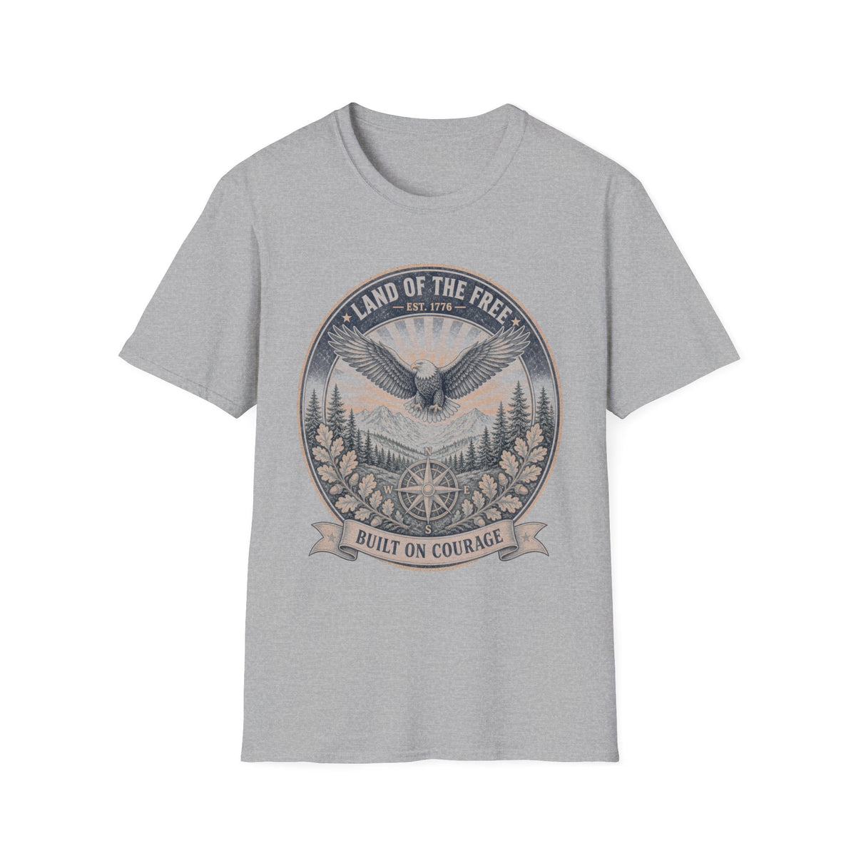 T-Shirt — "Land of the Free" Eagle Vintage Graphic Tee