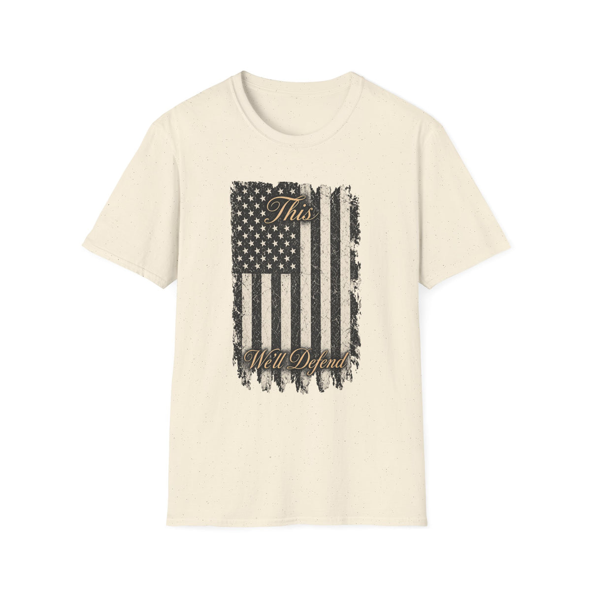 Distressed American Flag - This We'll Defend - T-Shirt — Vintage Patriotic Tee