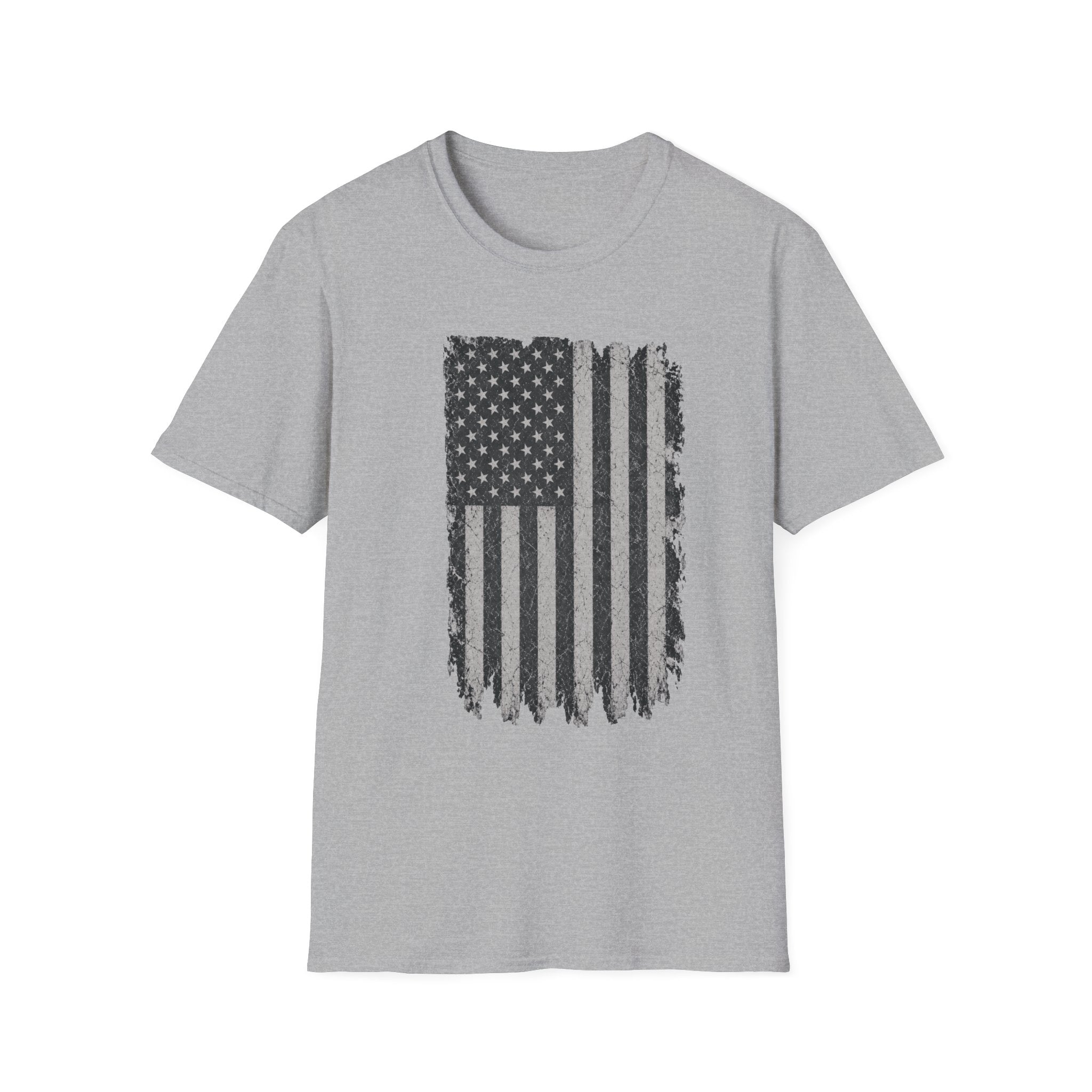 Distressed American Flag T‑Shirt — Vintage Grunge USA Graphic Tee