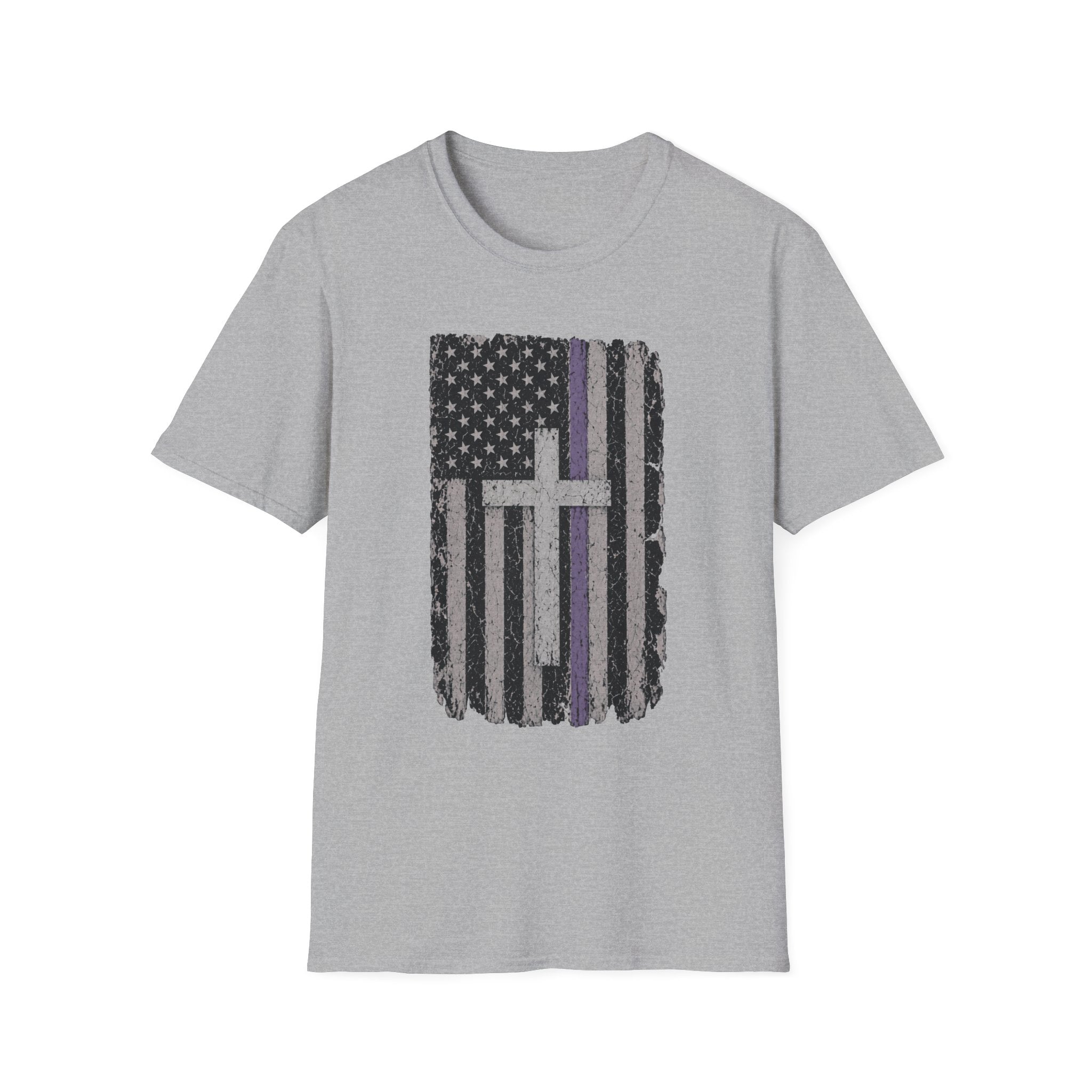 Thin Purple Line American Flag T-Shirt — Faith-Based Security Personnel Support Tee