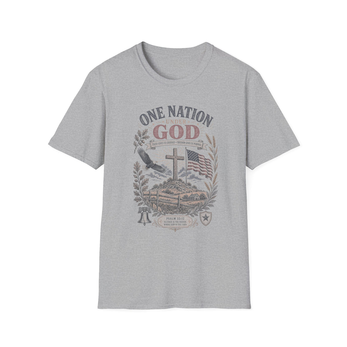 One Nation Under God T-Shirt — Patriotic Christian Graphic Tee