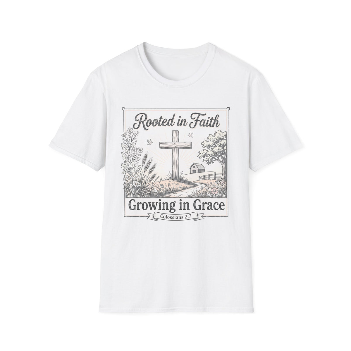 Rooted in Faith T-Shirt — "Growing in Grace" Christian Tee
