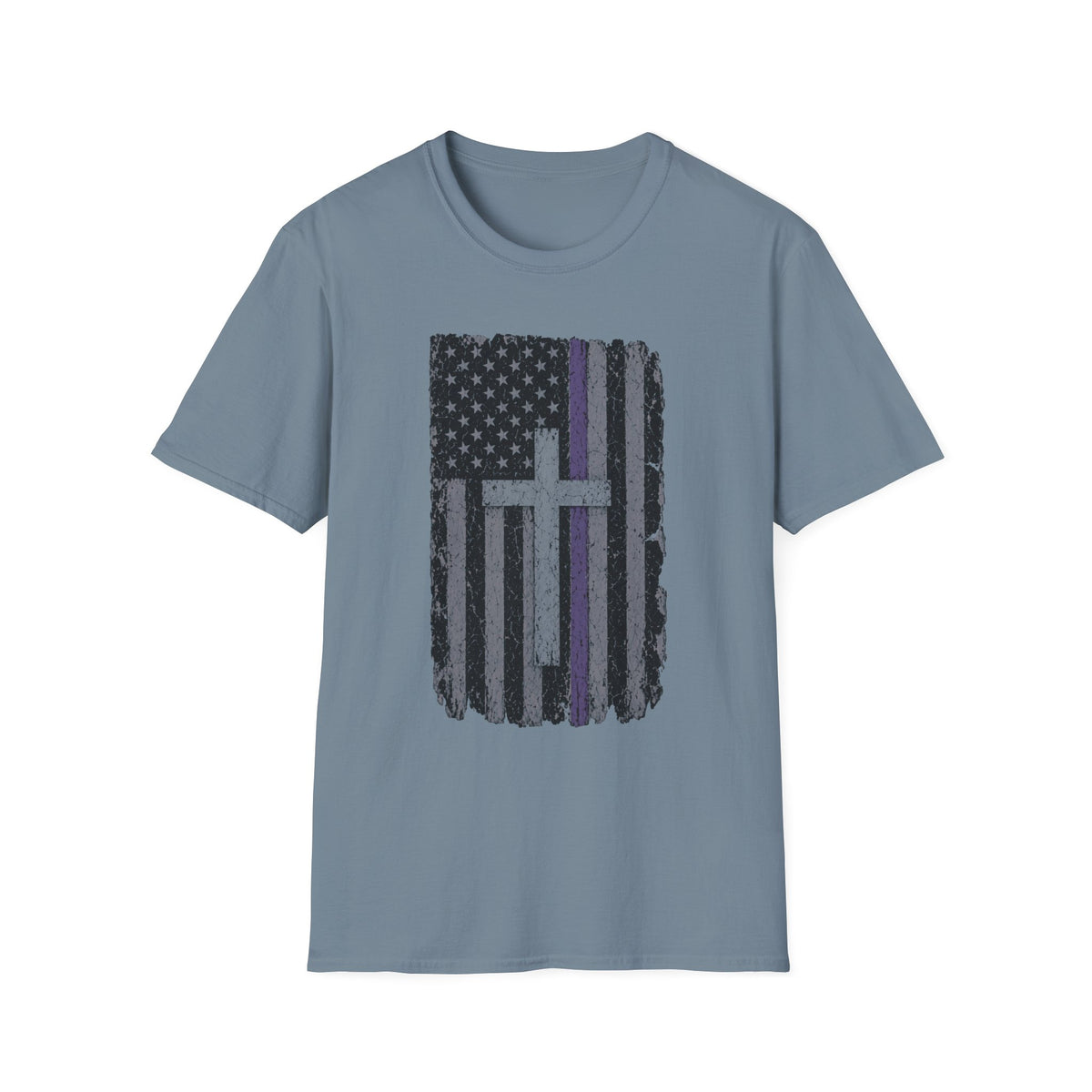 Thin Purple Line American Flag T-Shirt — Faith-Based Security Personnel Support Tee