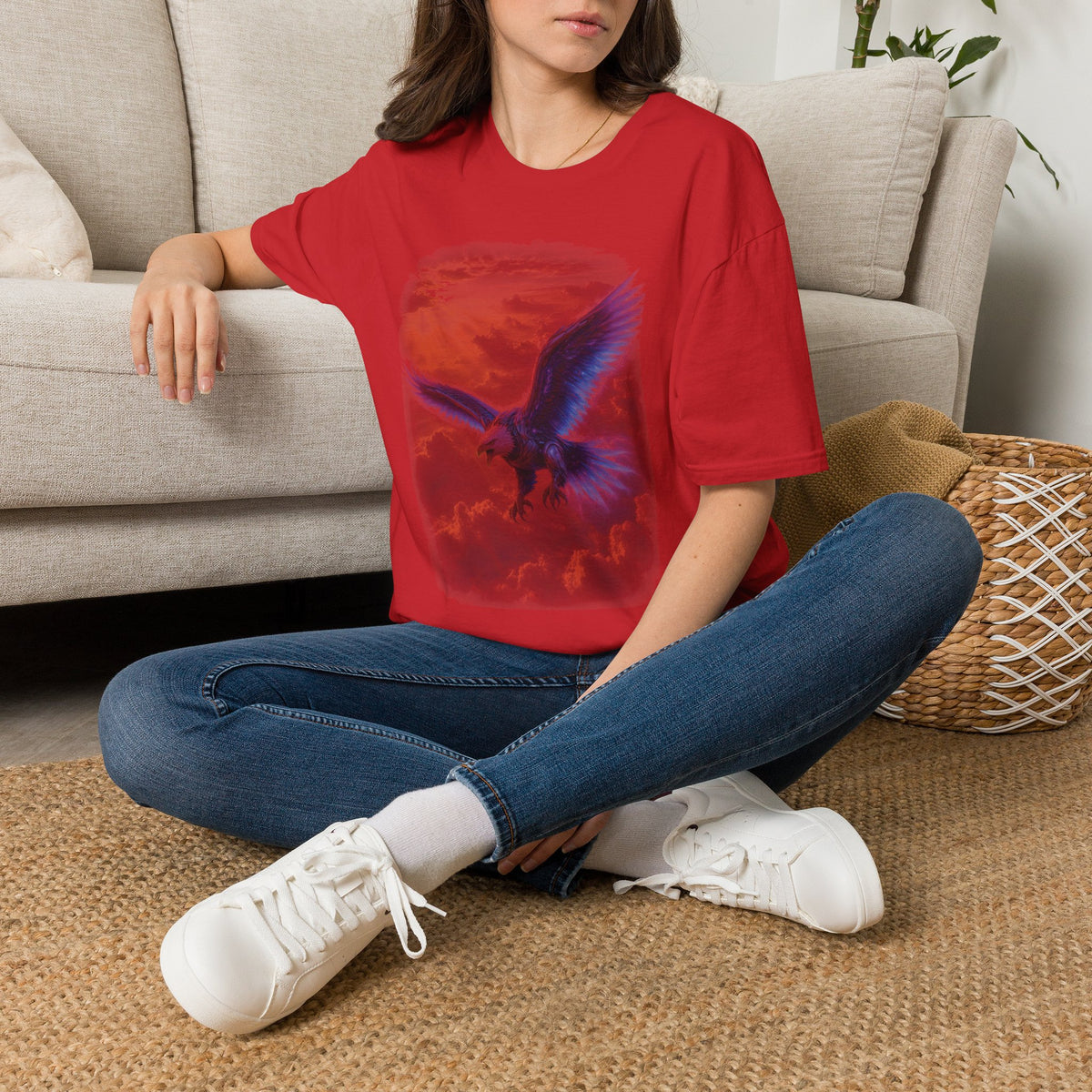 Ethereal Eagle T‑Shirt — Vintage Sky Wings Graphic Tee