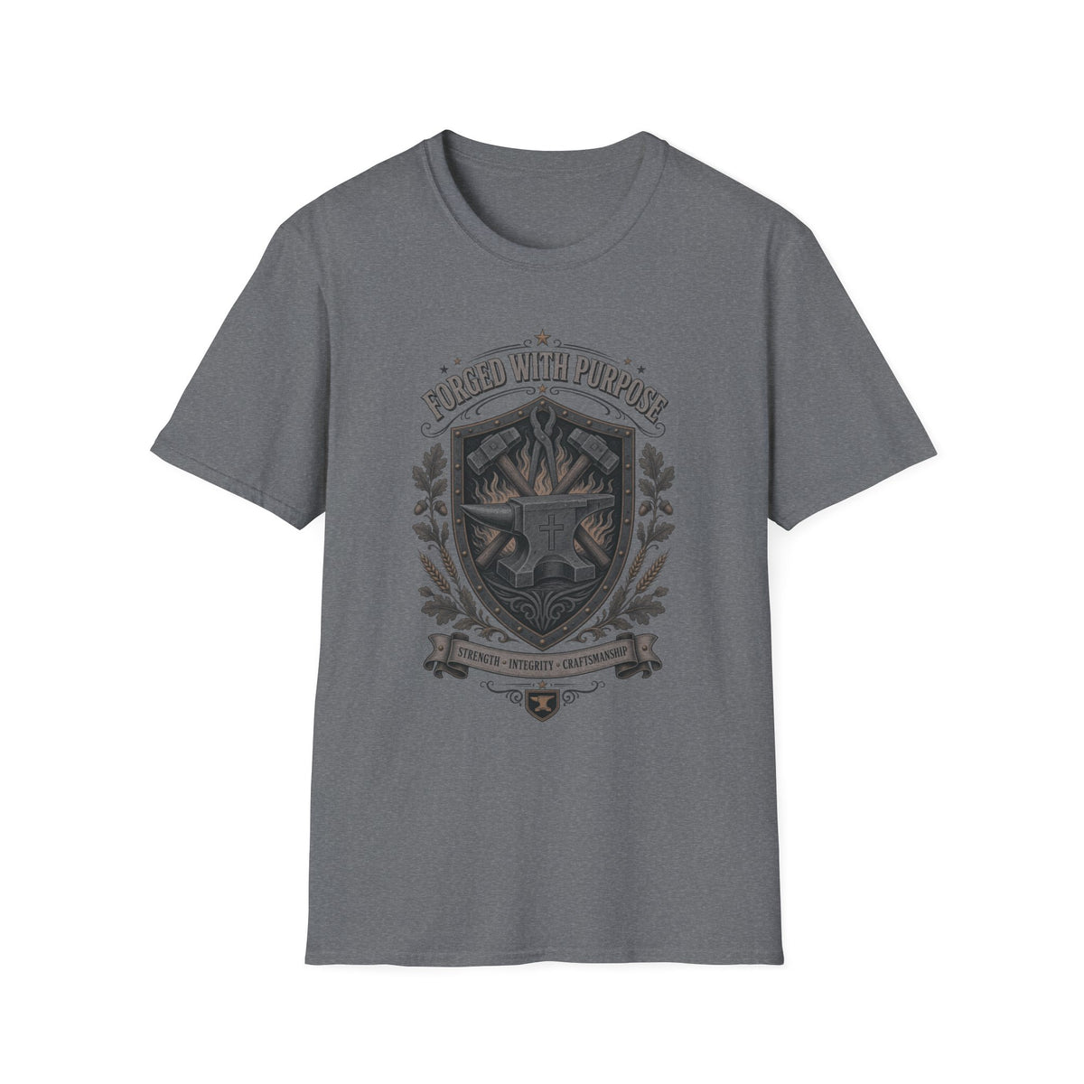 T-Shirt - "Forged With Purpose" Forge & Anvil Blacksmith Graphic Tee