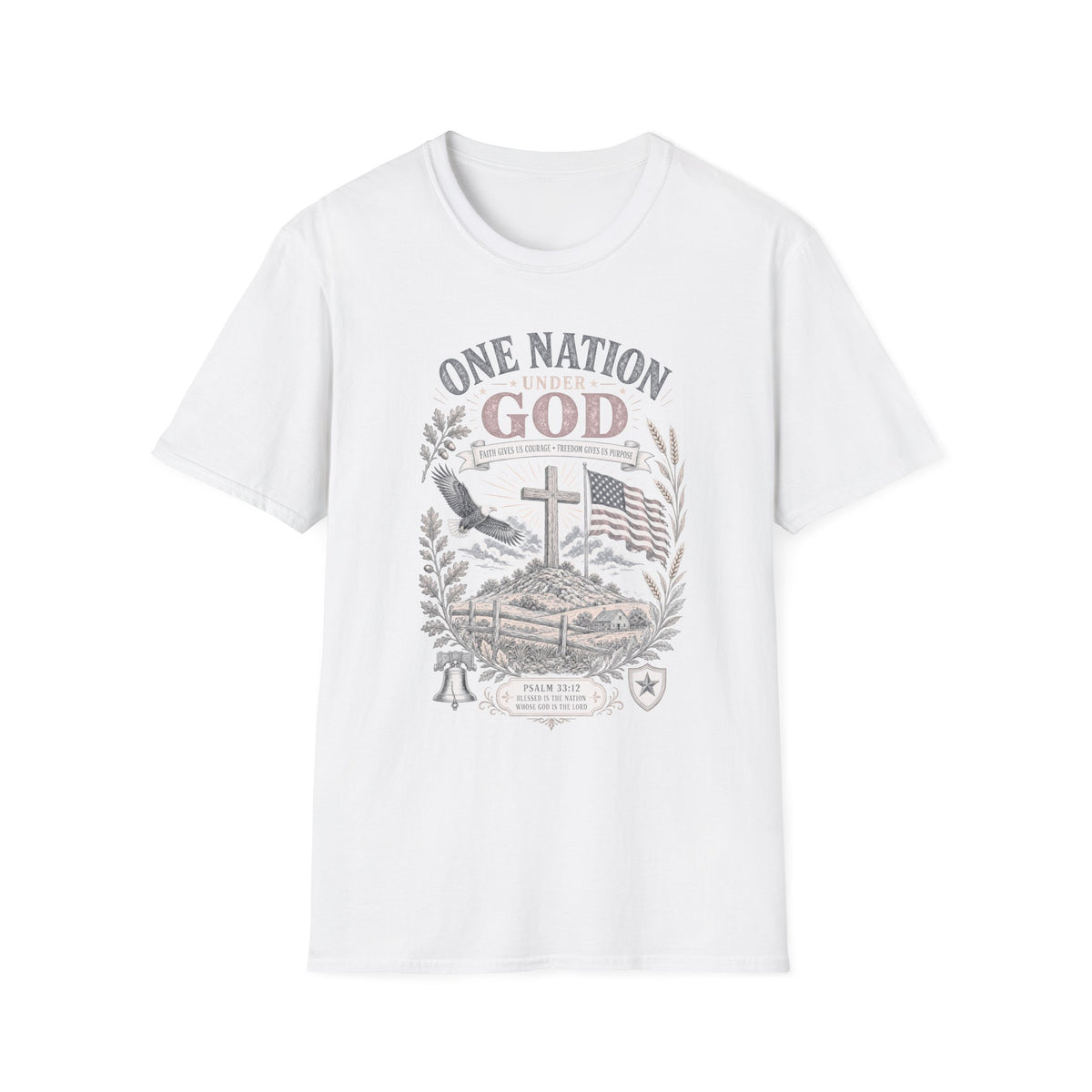 One Nation Under God T-Shirt — Patriotic Christian Graphic Tee