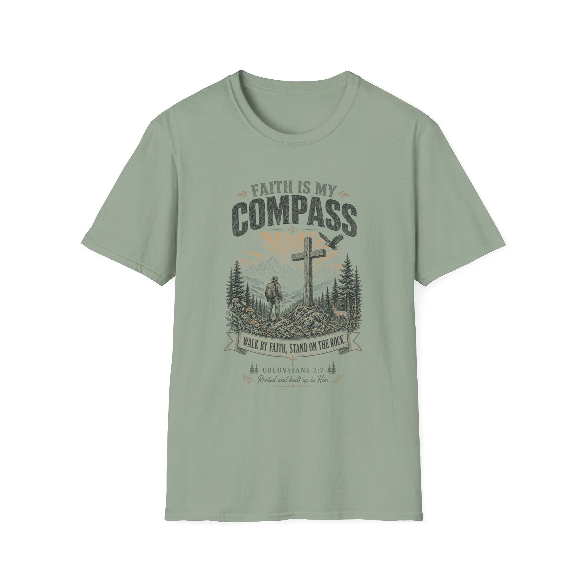 Faith Is My Compass T-Shirt — Christian Inspirational Graphic Tee