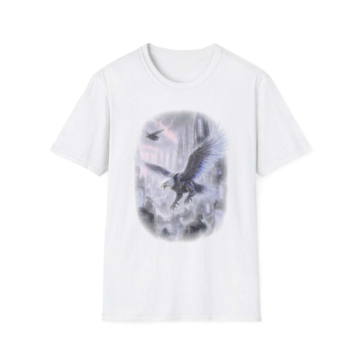 Raven Moon T-Shirt — Mystical Electric Eagle Graphic Tee