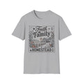 Faith, Family, Homestead T-Shirt — Rustic Christian Farm Tee
