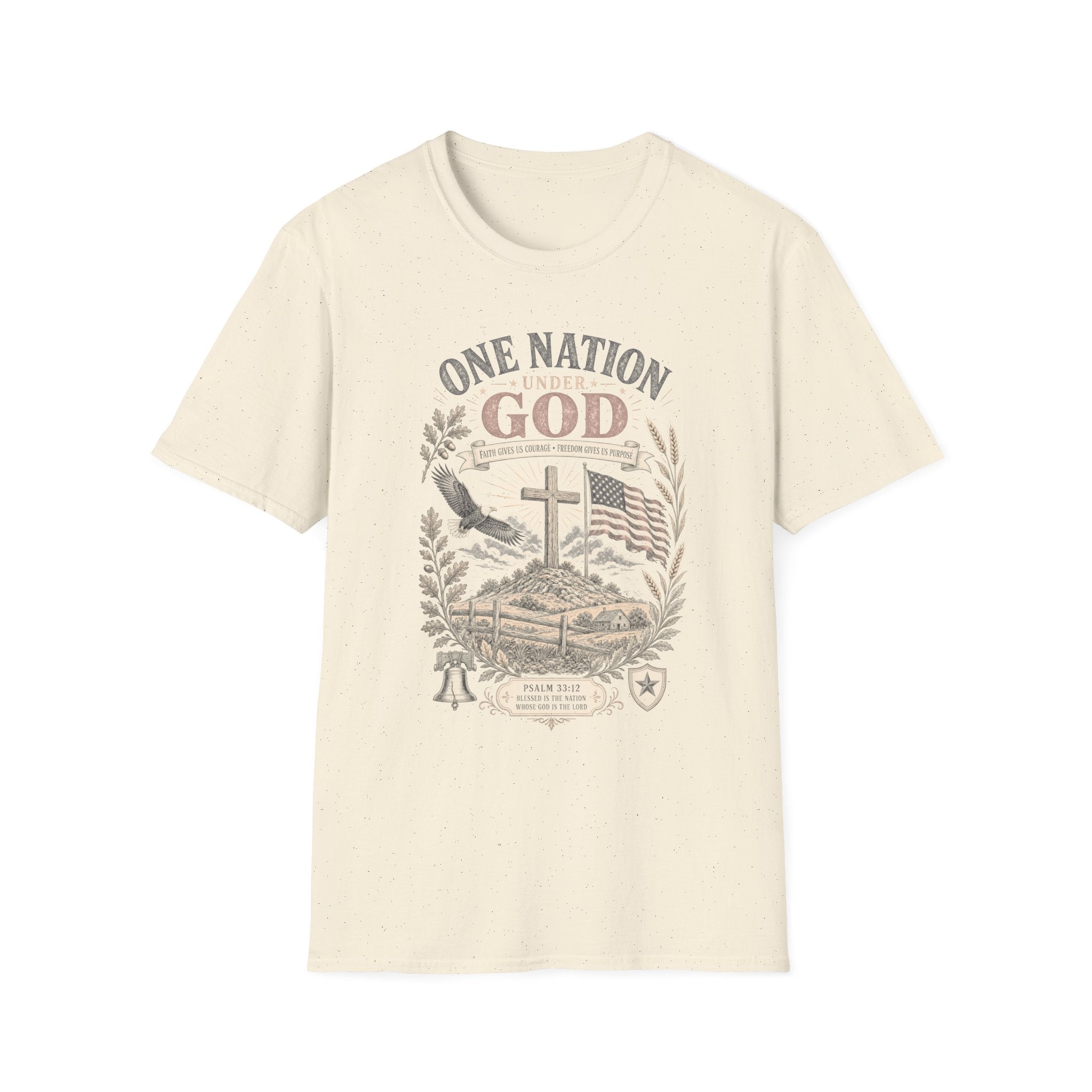 One Nation Under God T-Shirt — Patriotic Christian Graphic Tee