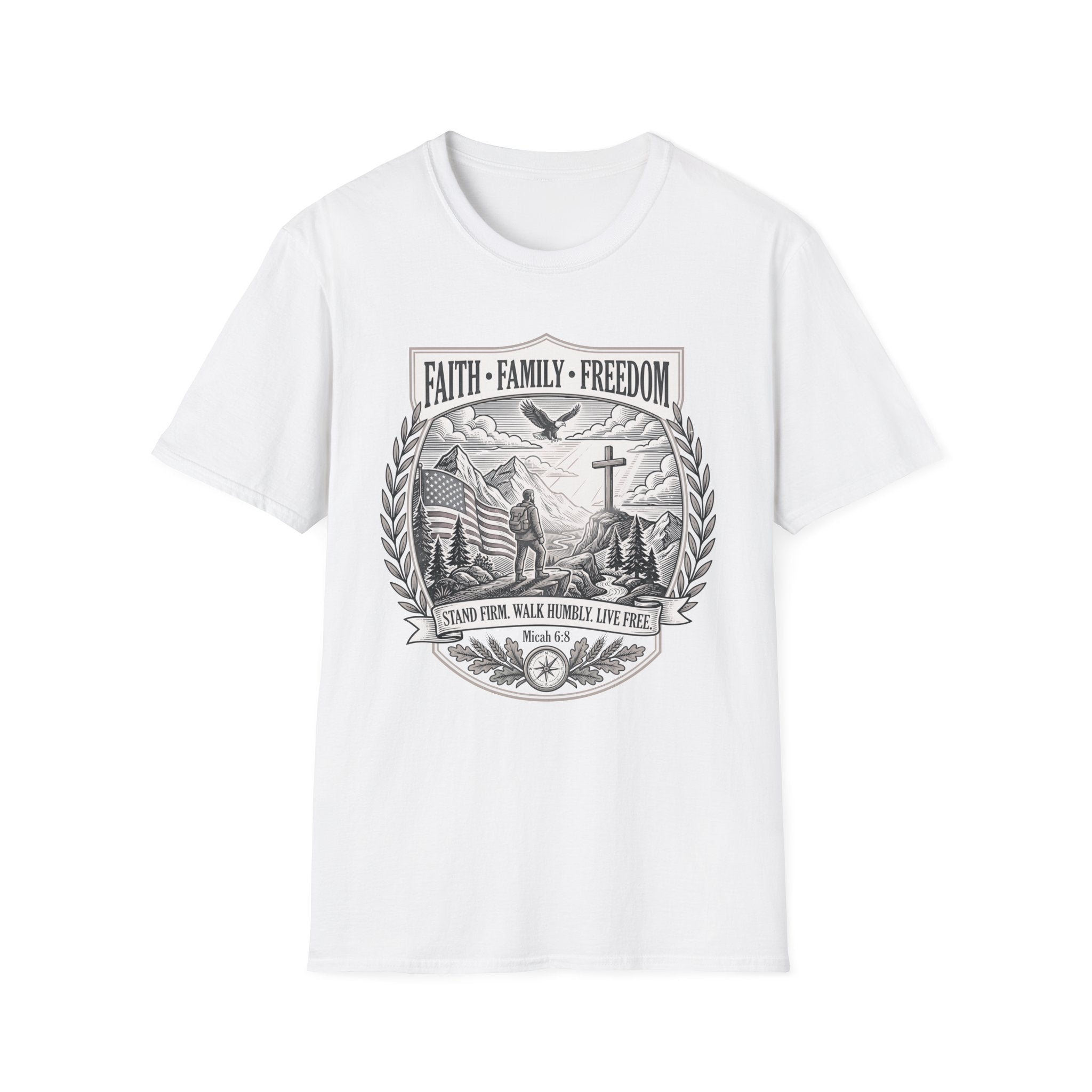 Faith • Family • Freedom T-Shirt — Patriotic Christian Graphic Tee
