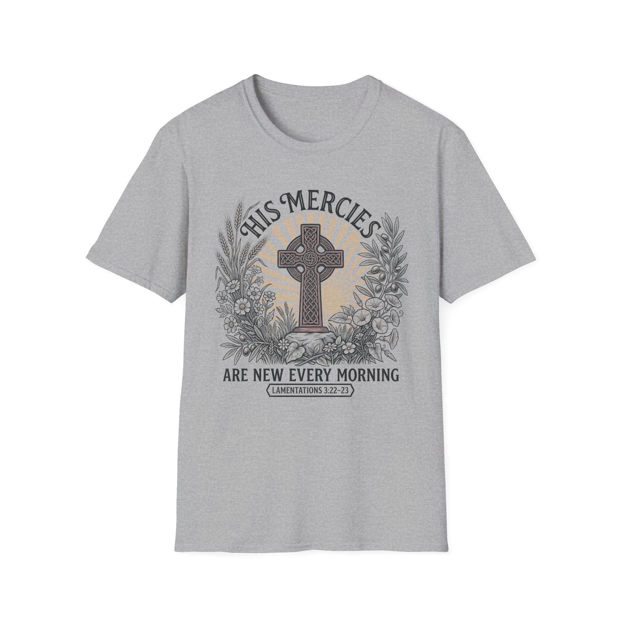 His Mercies T-Shirt — "His Mercies Are New Every Morning" Christian Faith Tee