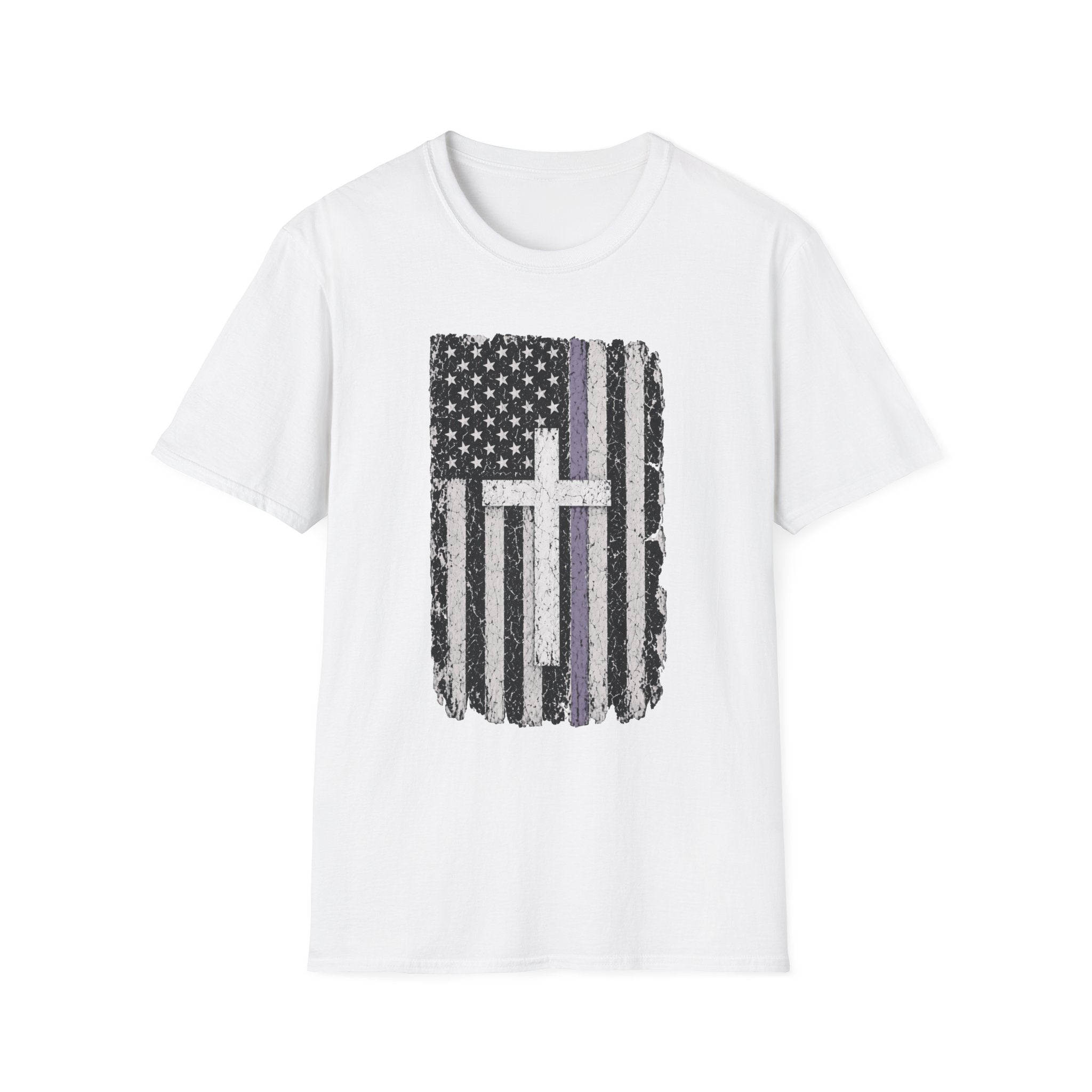 Thin Purple Line American Flag T-Shirt — Faith-Based Security Personnel Support Tee