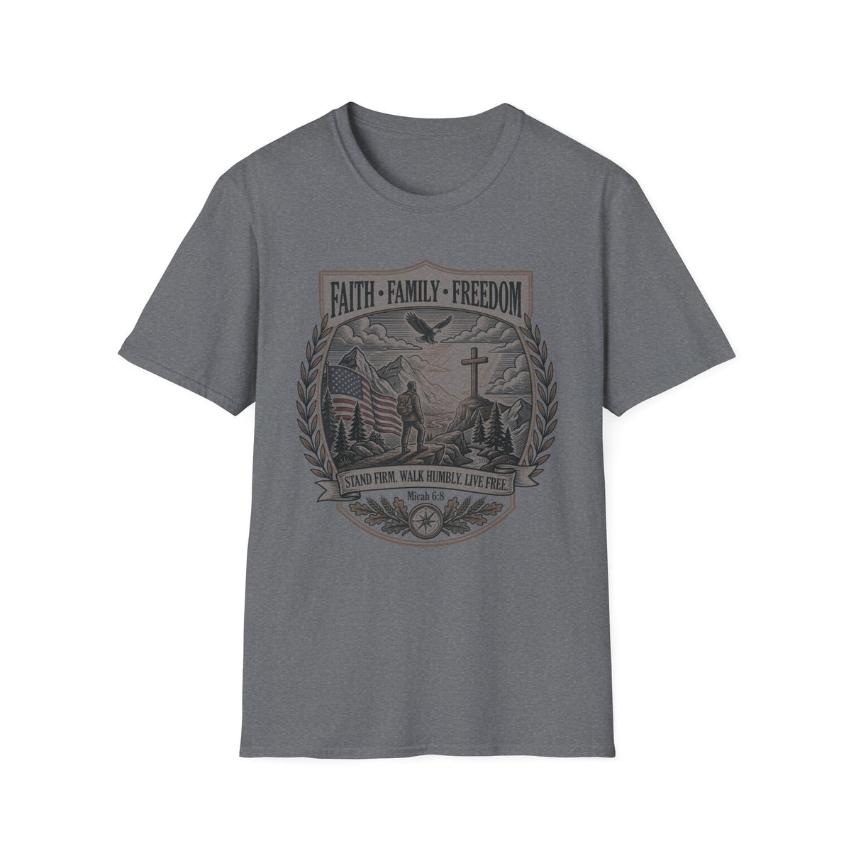 Faith • Family • Freedom T-Shirt — Patriotic Christian Graphic Tee