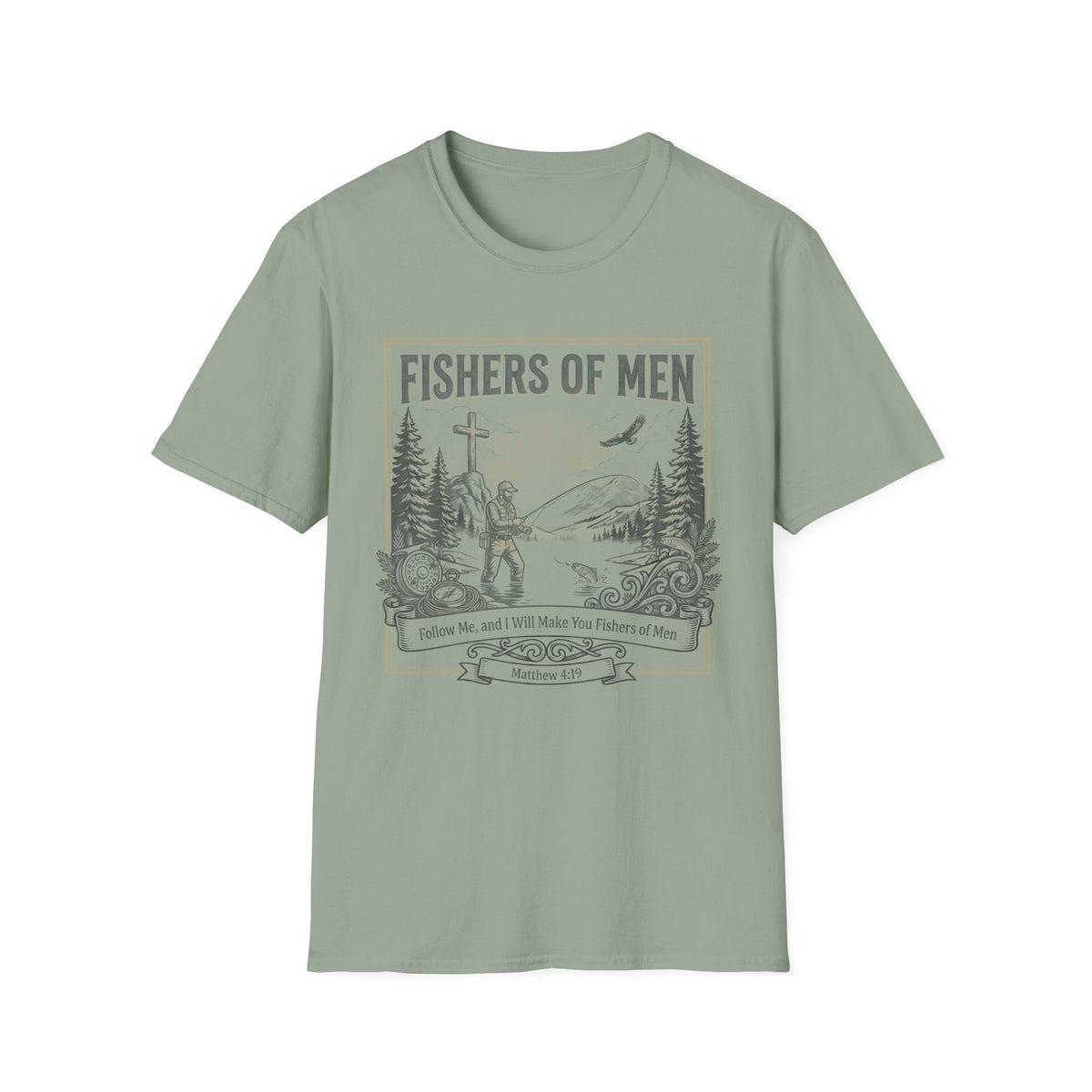Fishers of Men T-Shirt — Christian Fishing Faith Graphic Tee