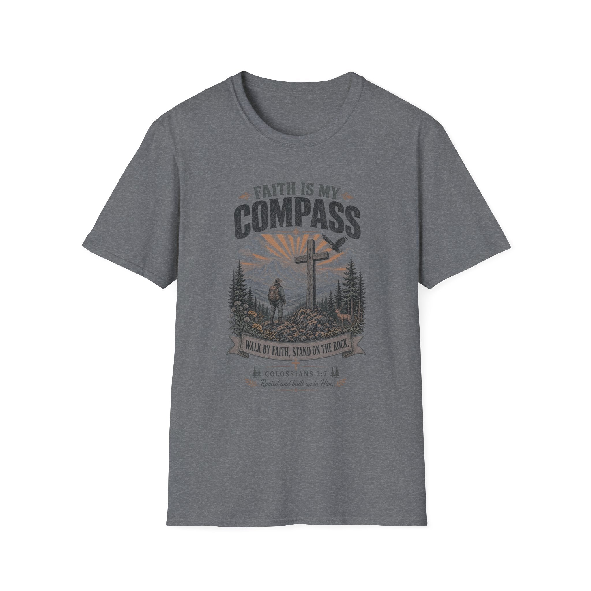 Faith Is My Compass T-Shirt — Christian Inspirational Graphic Tee