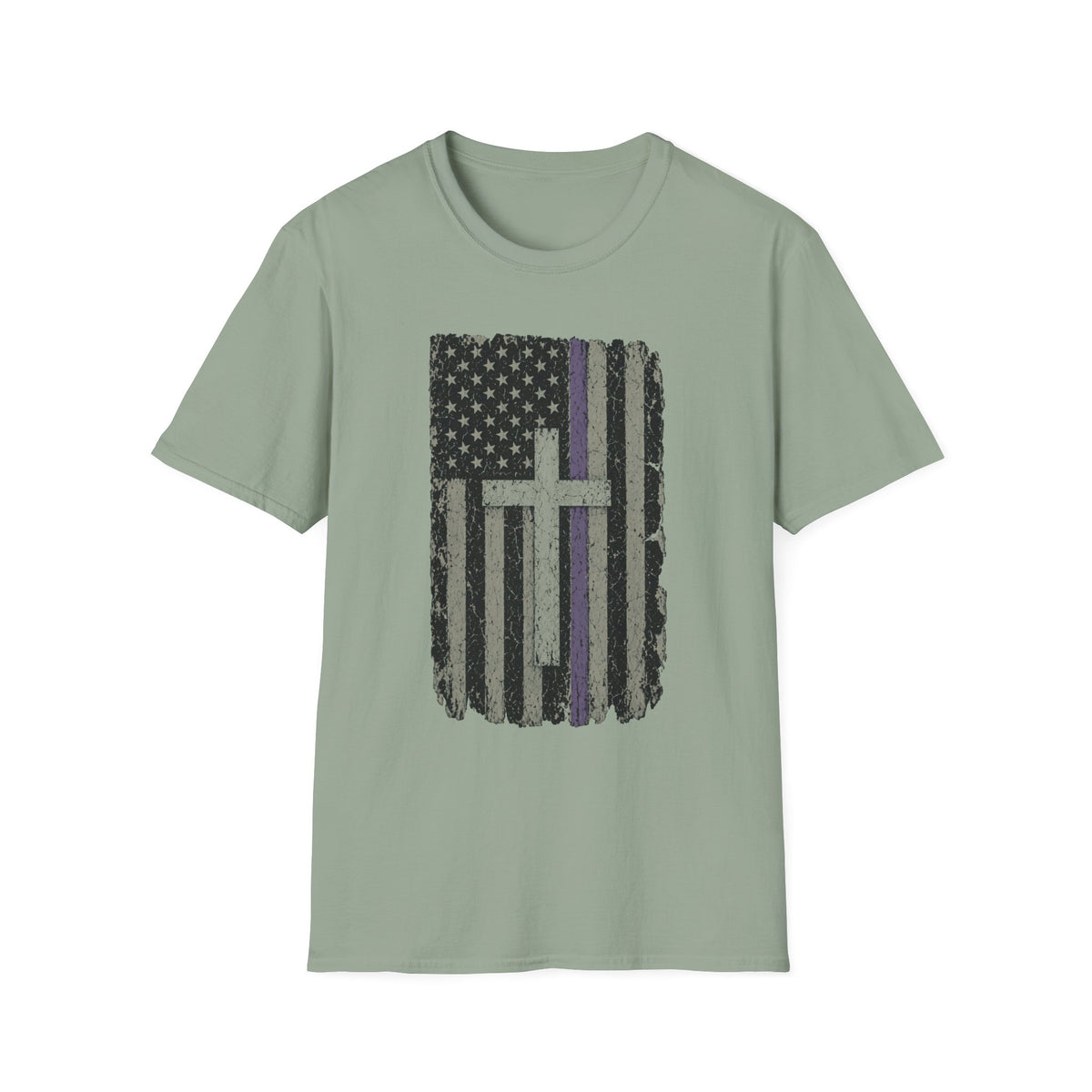 Thin Purple Line American Flag T-Shirt — Faith-Based Security Personnel Support Tee