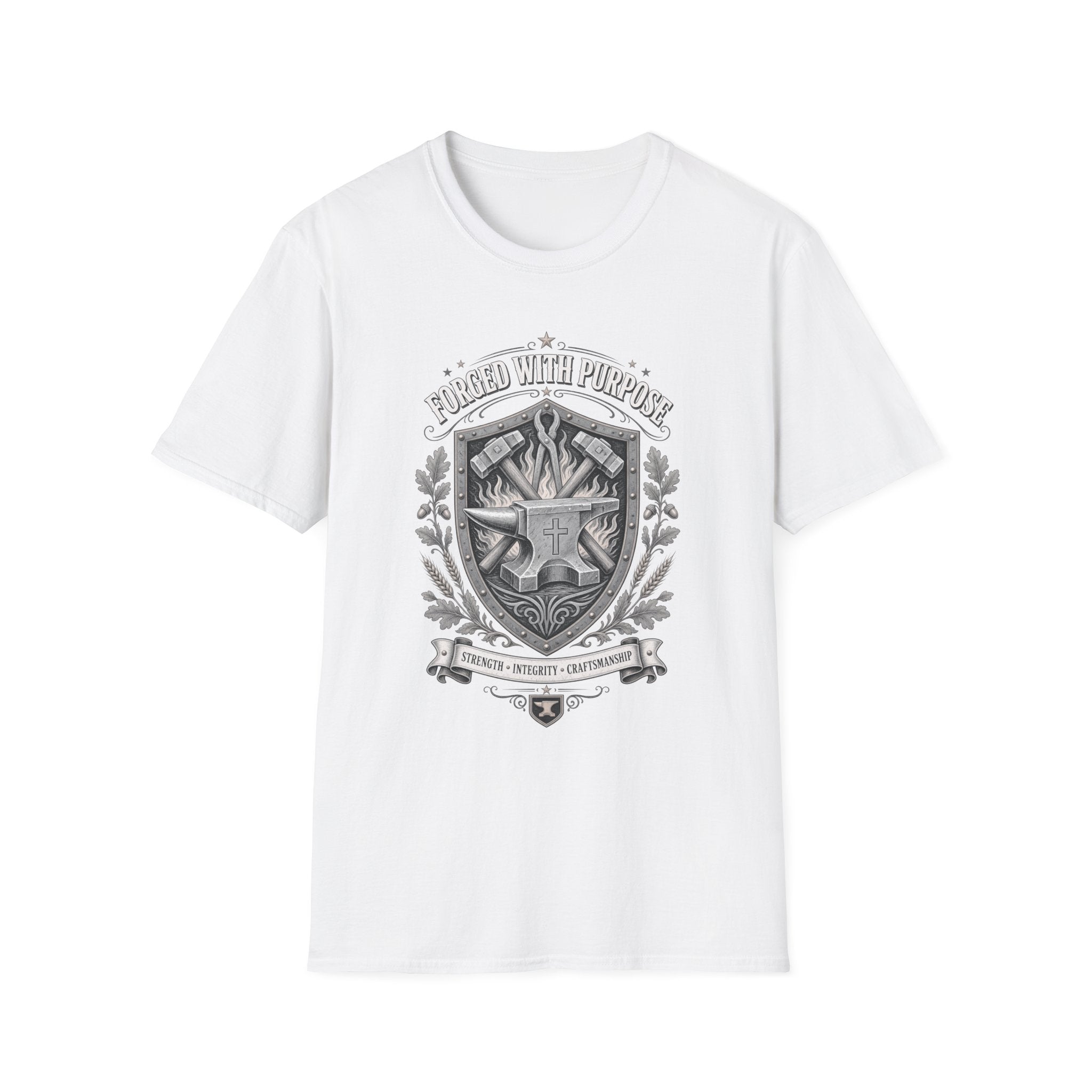T-Shirt - "Forged With Purpose" Forge & Anvil Blacksmith Graphic Tee
