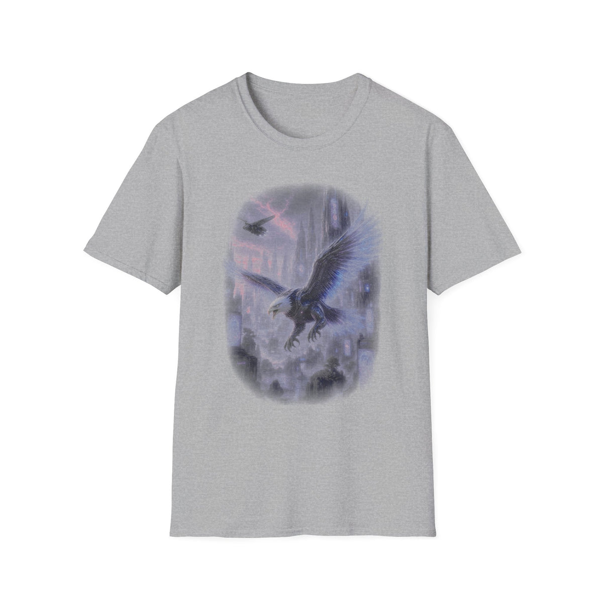 Raven Moon T-Shirt — Mystical Electric Eagle Graphic Tee