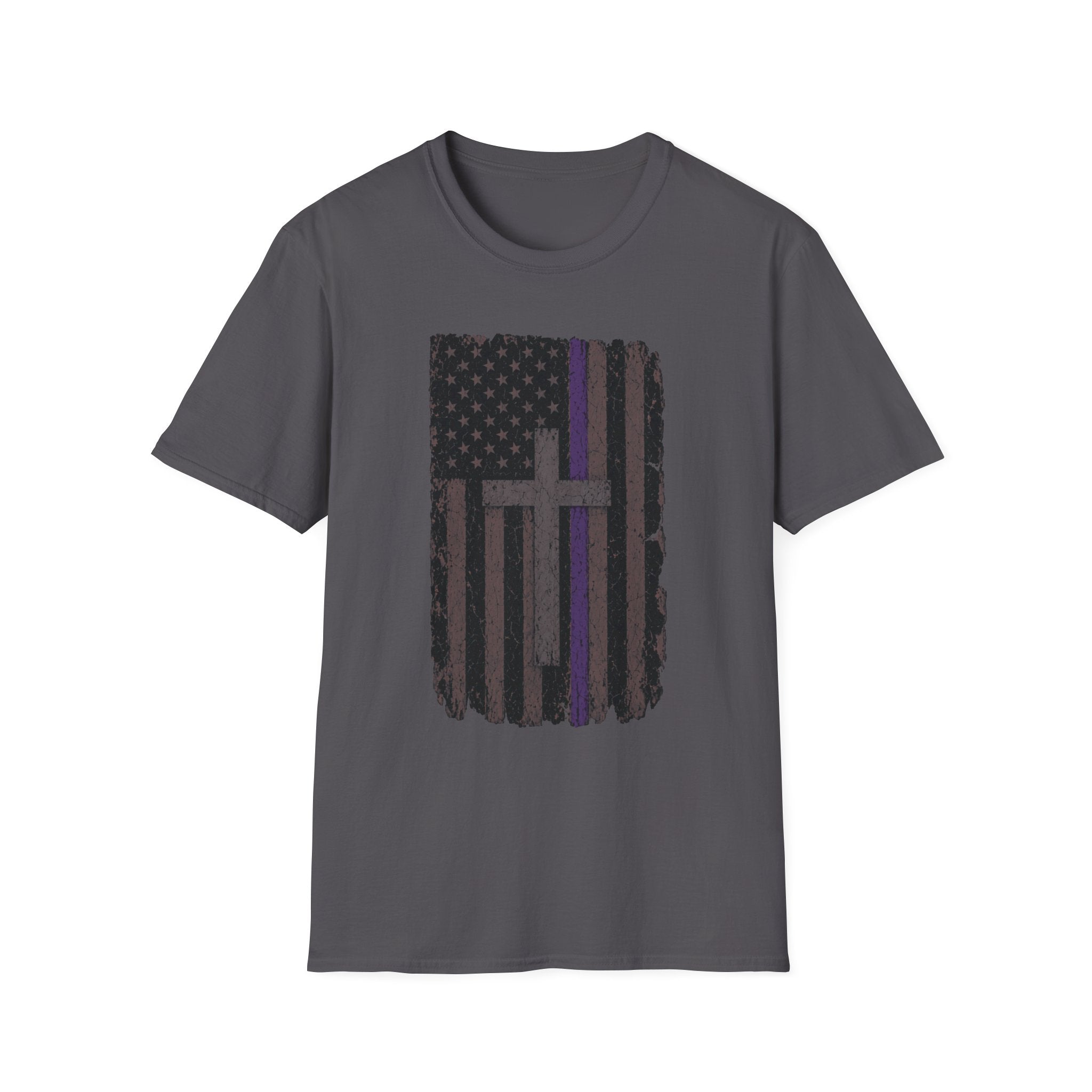 Thin Purple Line American Flag T-Shirt — Faith-Based Security Personnel Support Tee