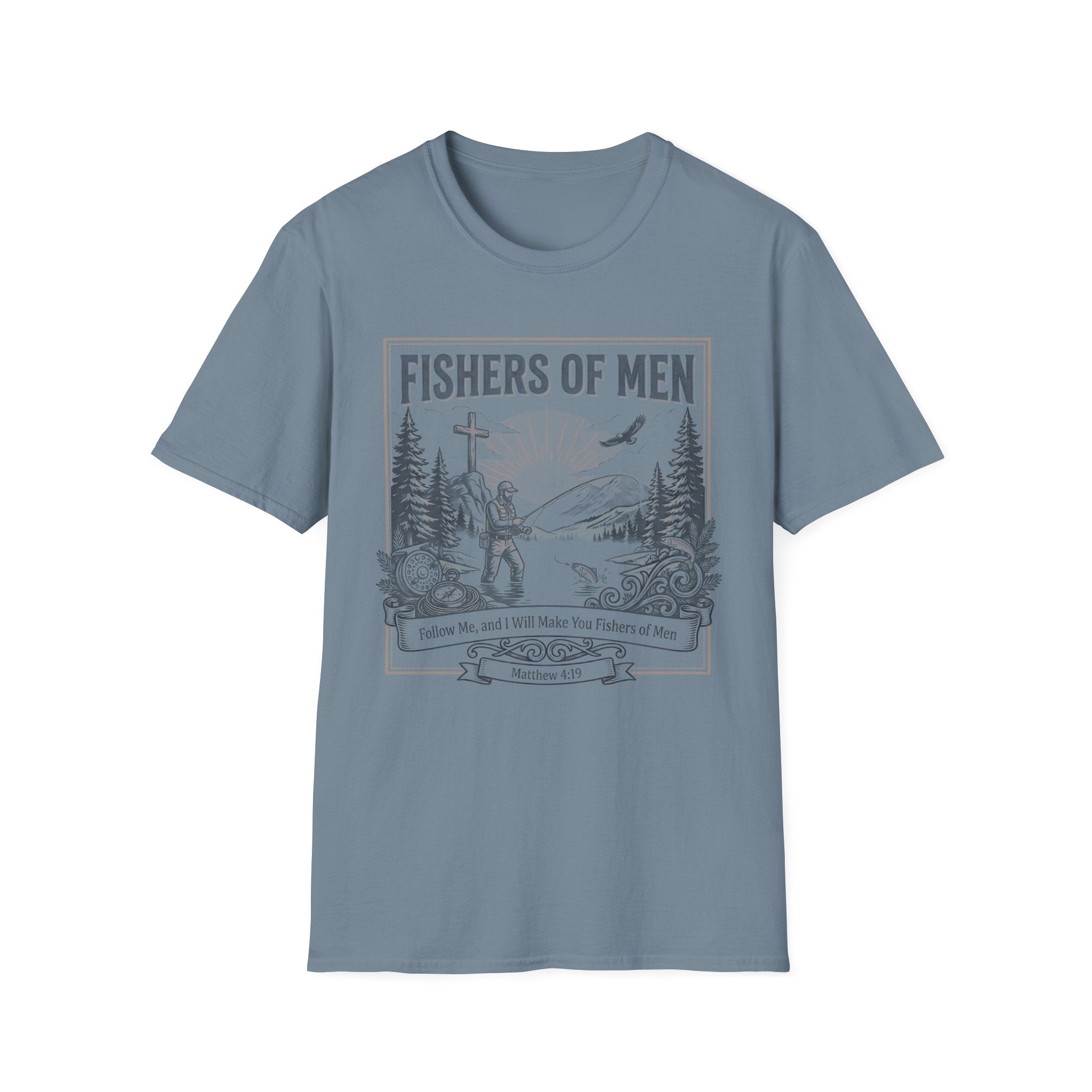 Fishers of Men T-Shirt — Christian Fishing Faith Graphic Tee