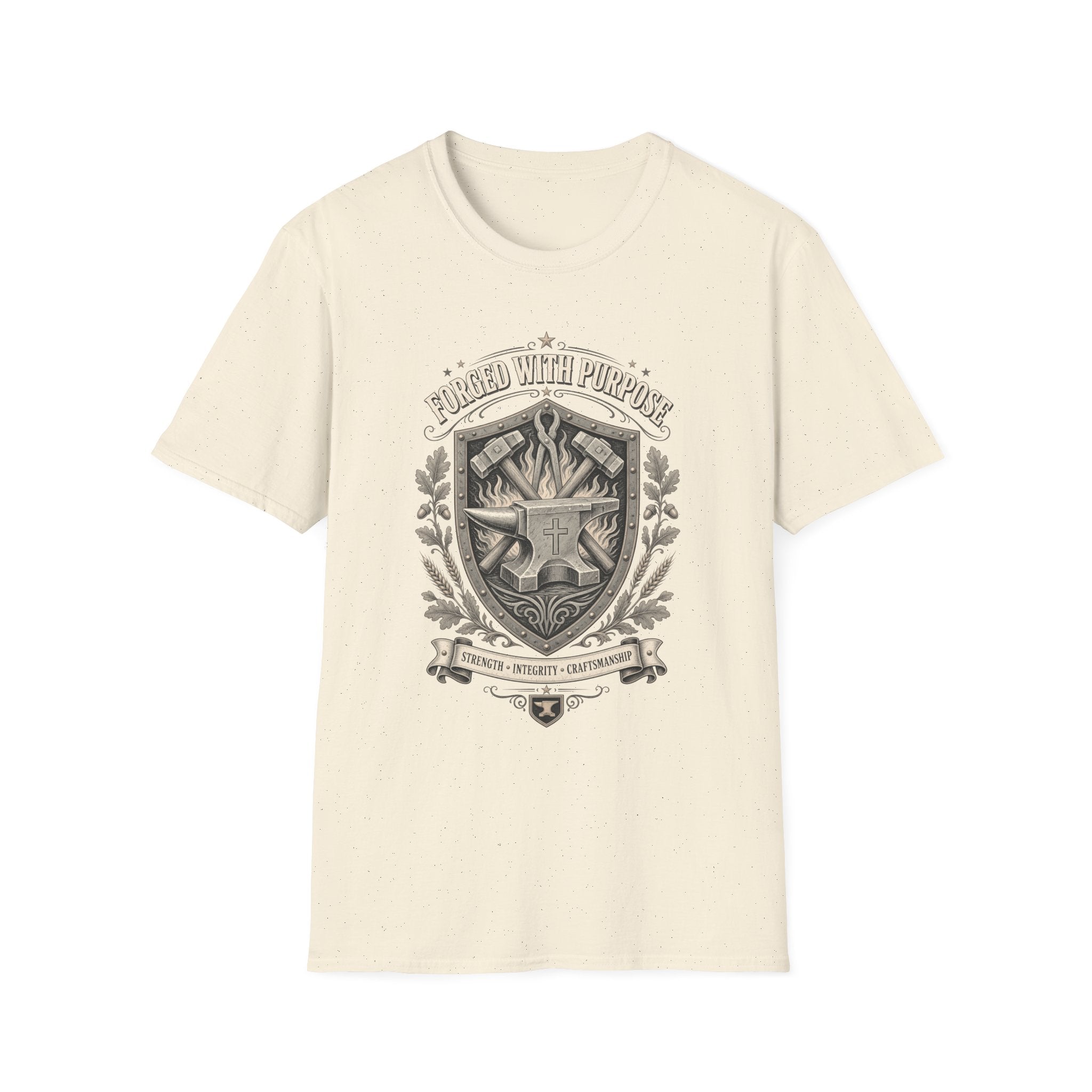 T-Shirt - "Forged With Purpose" Forge & Anvil Blacksmith Graphic Tee