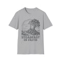 Faith Cross T-Shirt — "Steadfast in Faith" Christian Graphic Tee