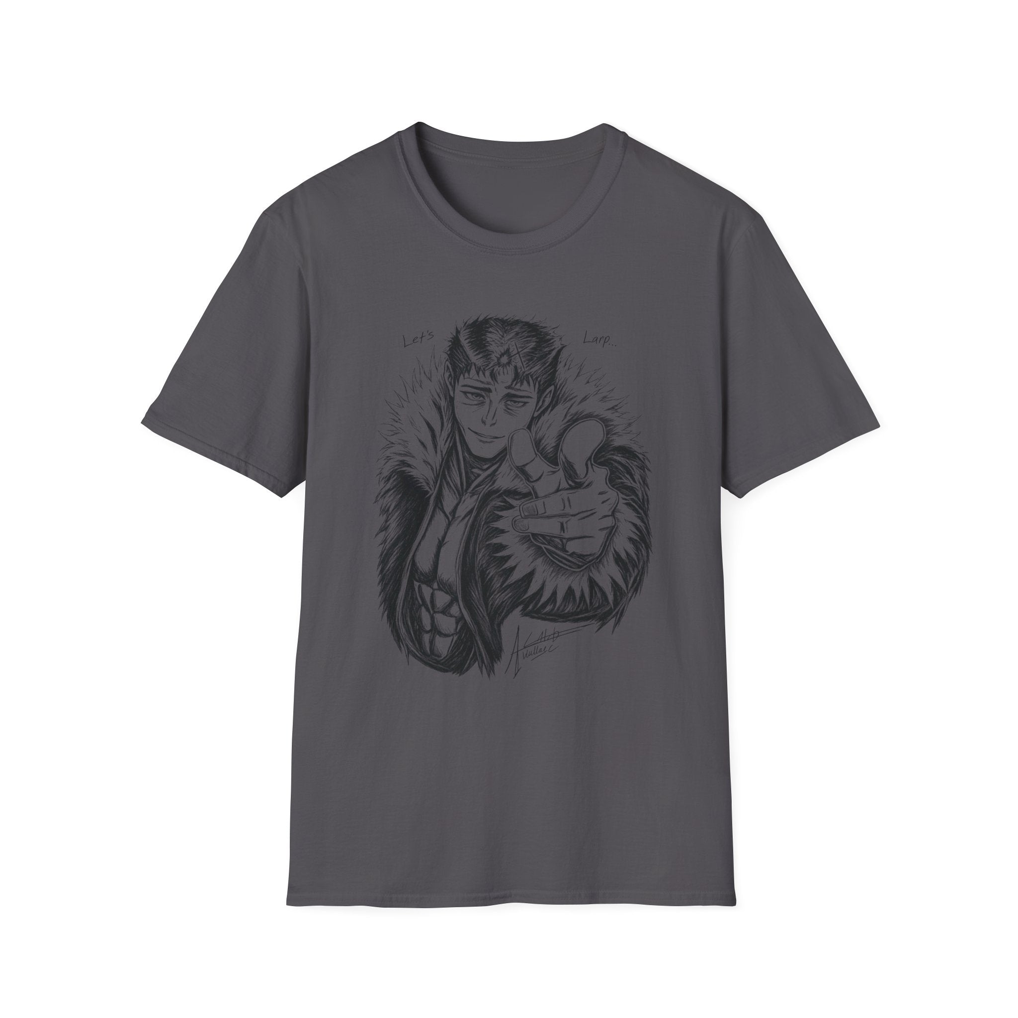'Let's Larp' Anime Character Light Color T-Shirt - Creator Art