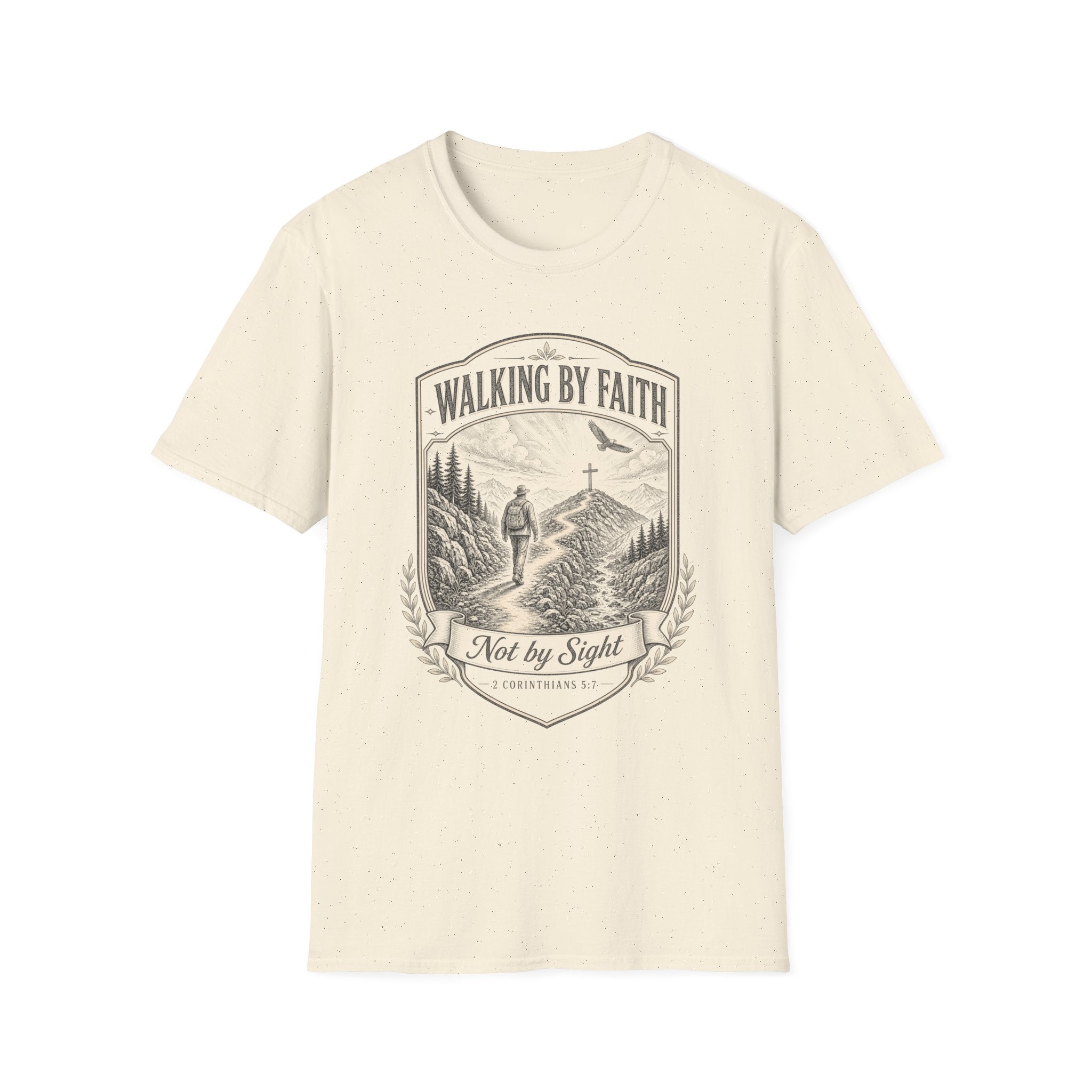 Walking By Faith T-Shirt — 'Not by Sight' Christian Faith Graphic Tee