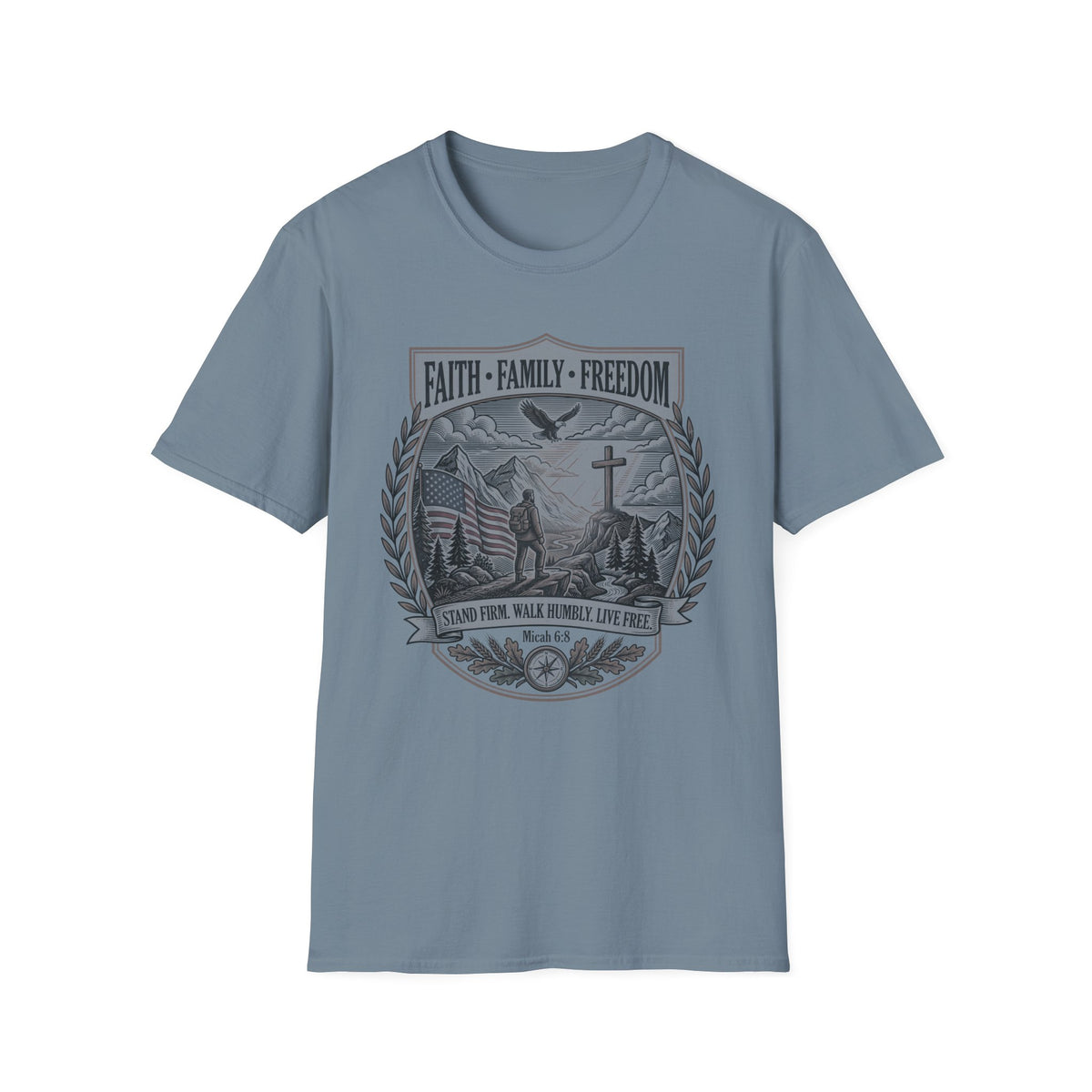 Faith • Family • Freedom T-Shirt — Patriotic Christian Graphic Tee