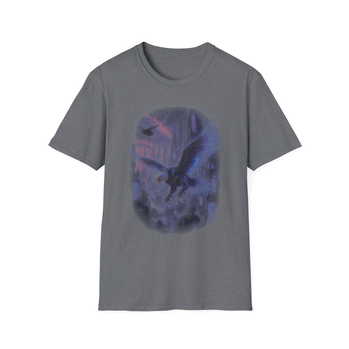 Raven Moon T-Shirt — Mystical Electric Eagle Graphic Tee