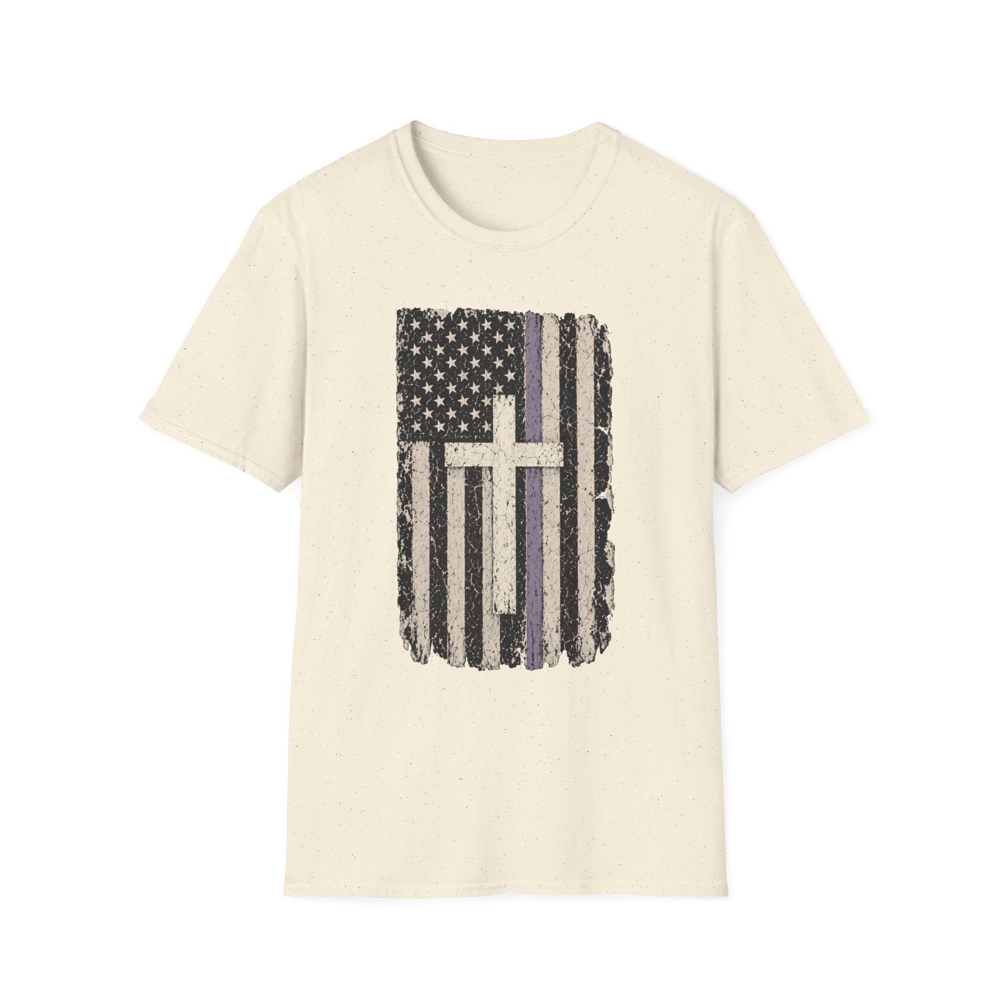 Thin Purple Line American Flag T-Shirt — Faith-Based Security Personnel Support Tee