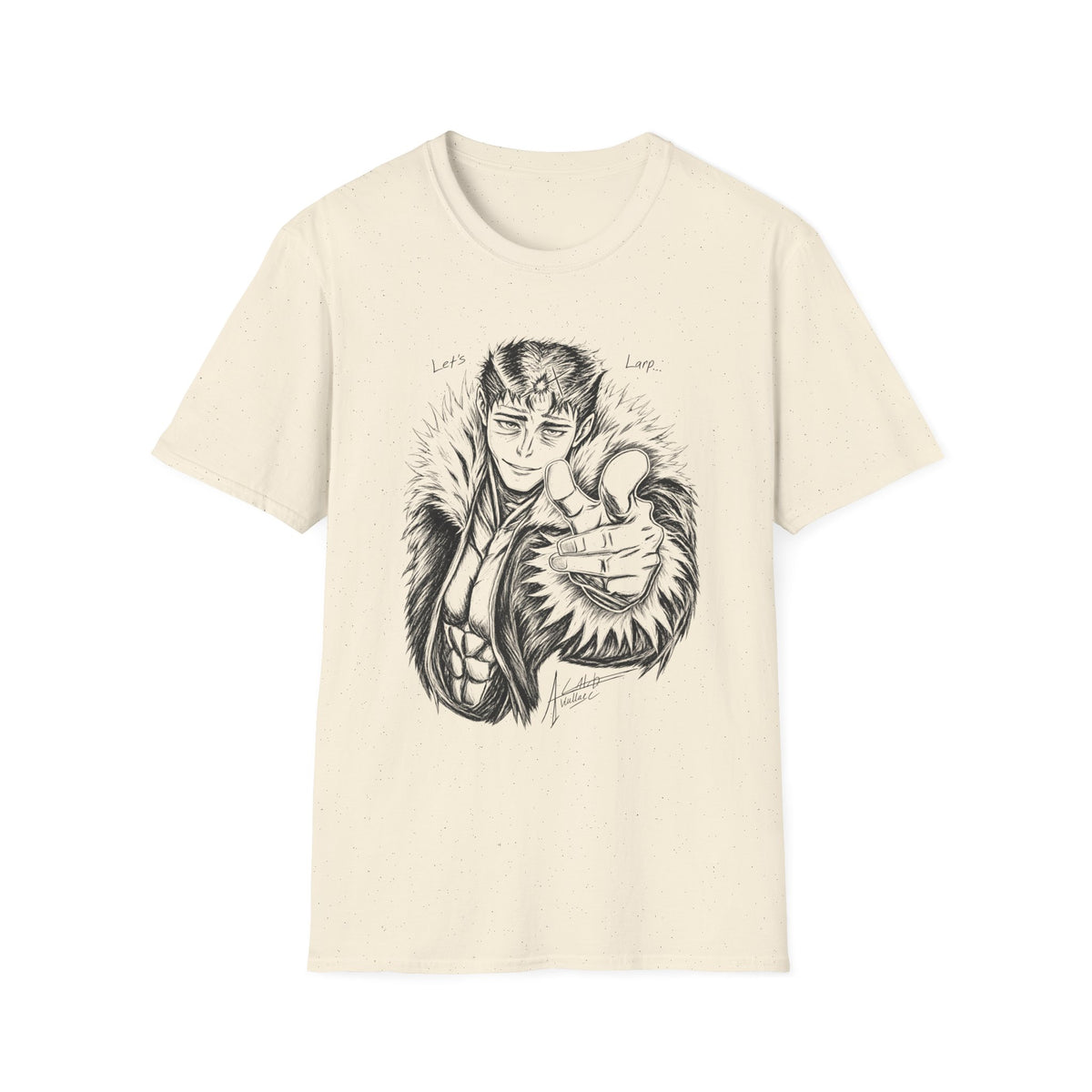 'Let's Larp' Anime Character Light Color T-Shirt - Creator Art